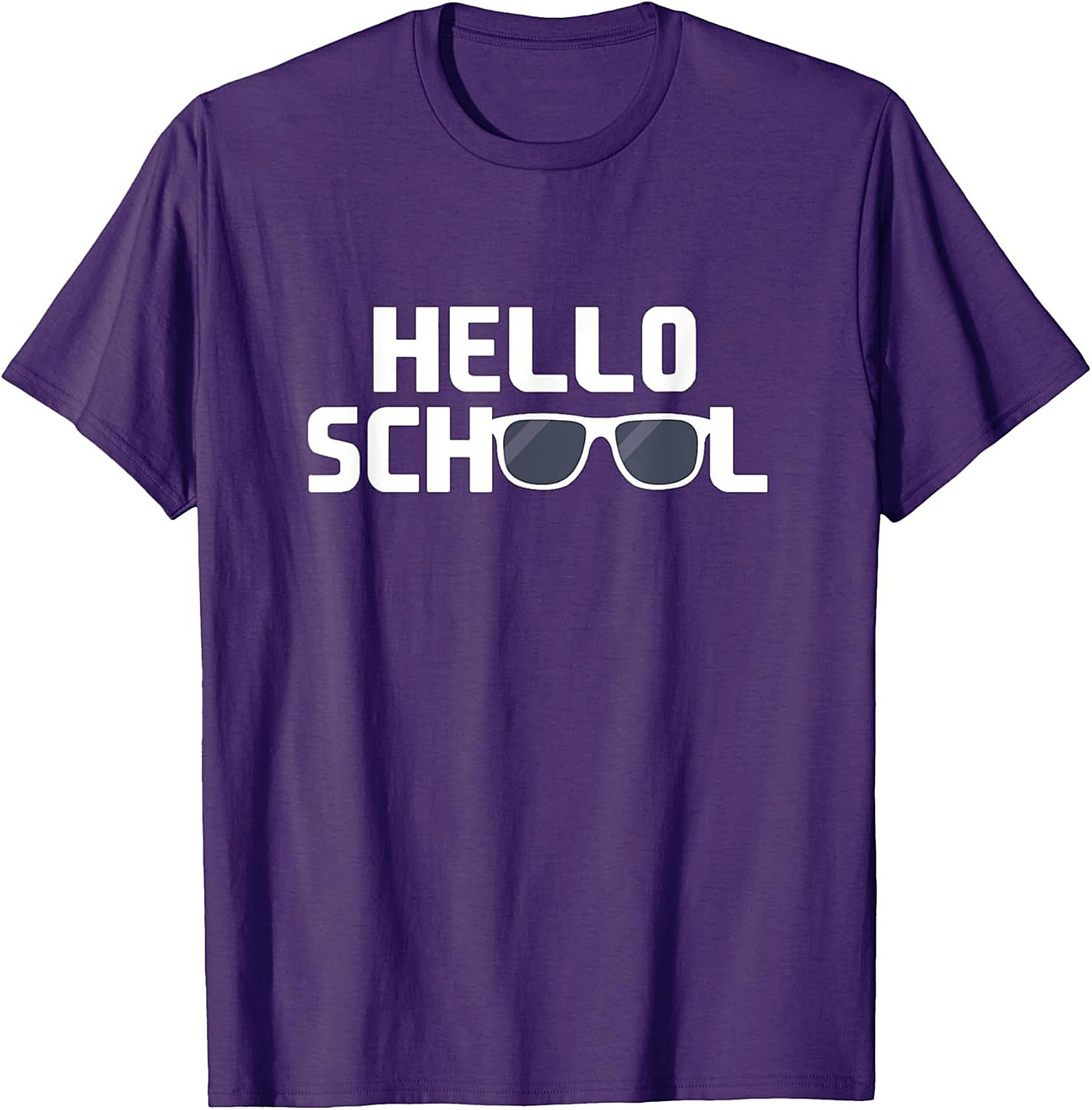 Hello School Funny Back to School Graphic Tee with Glasses