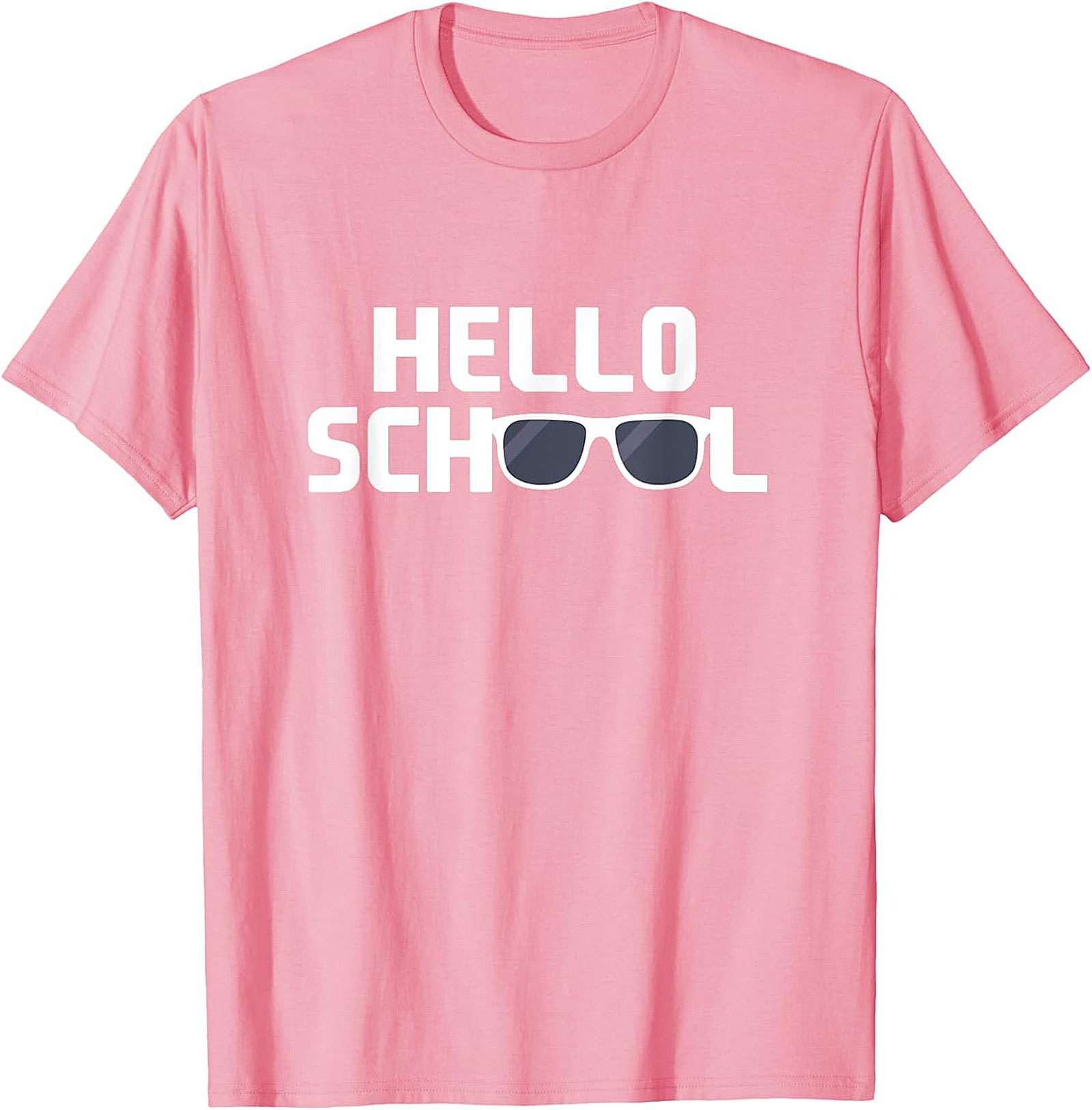 Hello School Funny Back to School Graphic Tee with Glasses