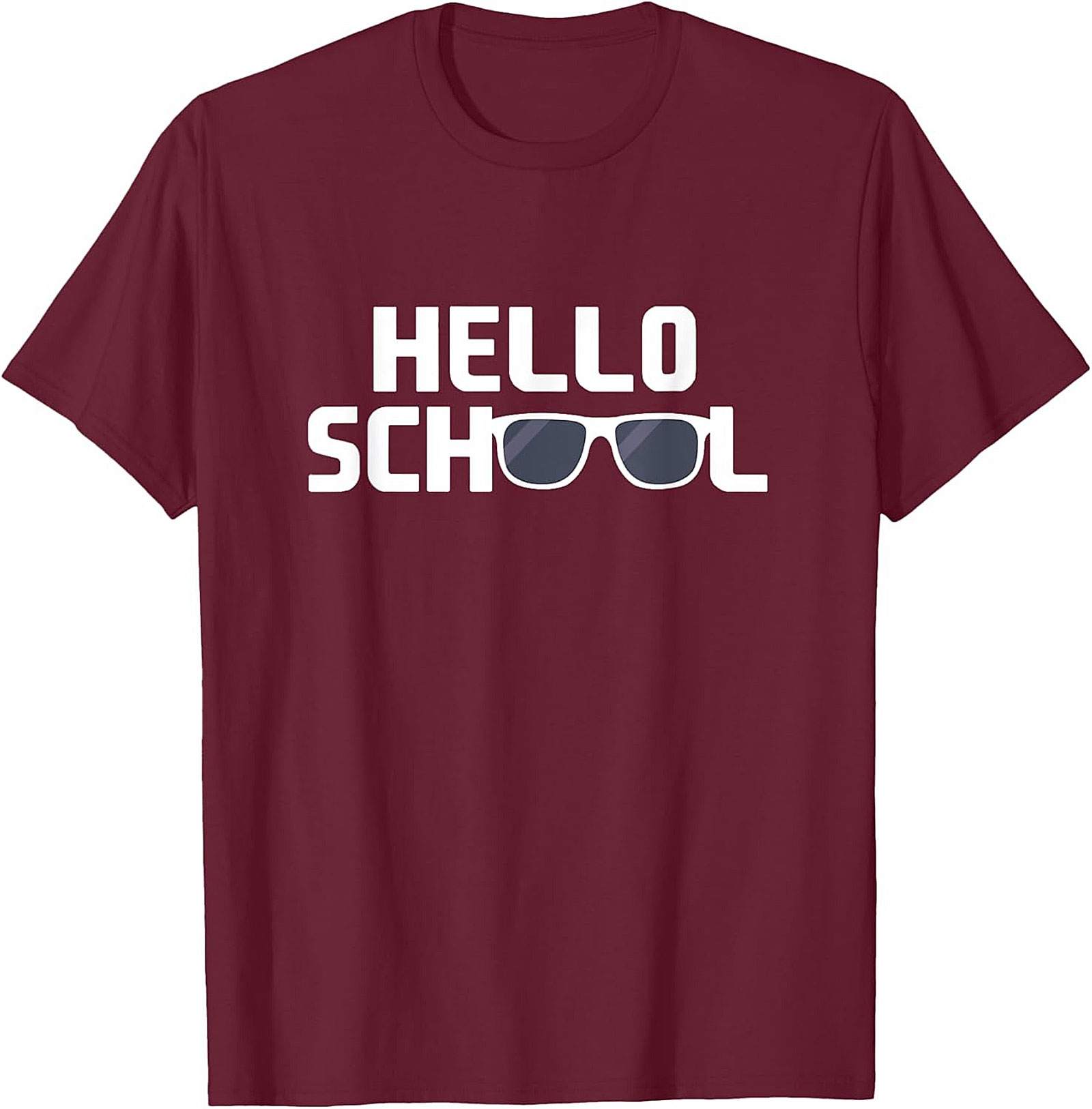 Hello School Funny Back to School Graphic Tee with Glasses