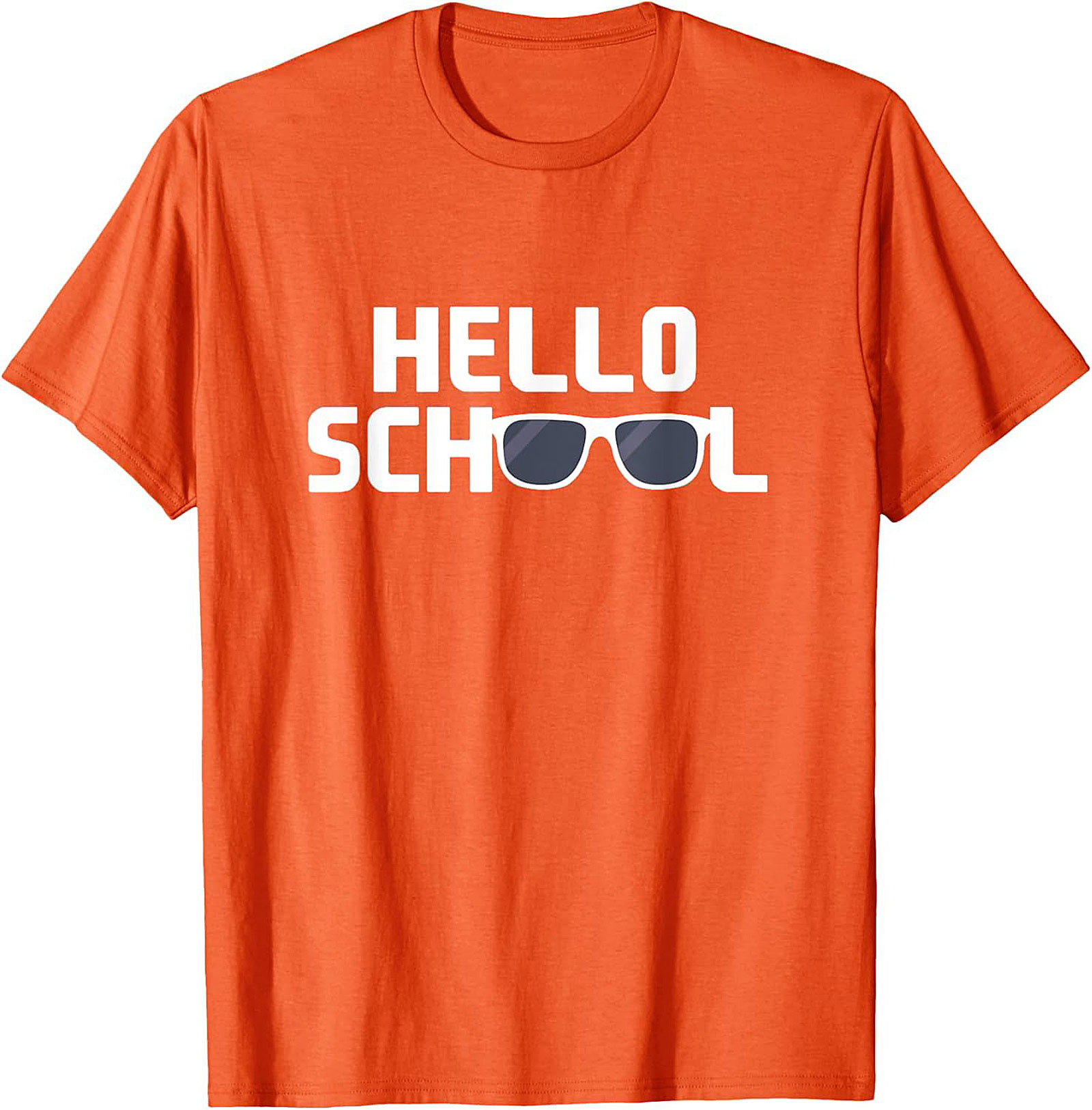 Hello School Funny Back to School Graphic Tee with Glasses