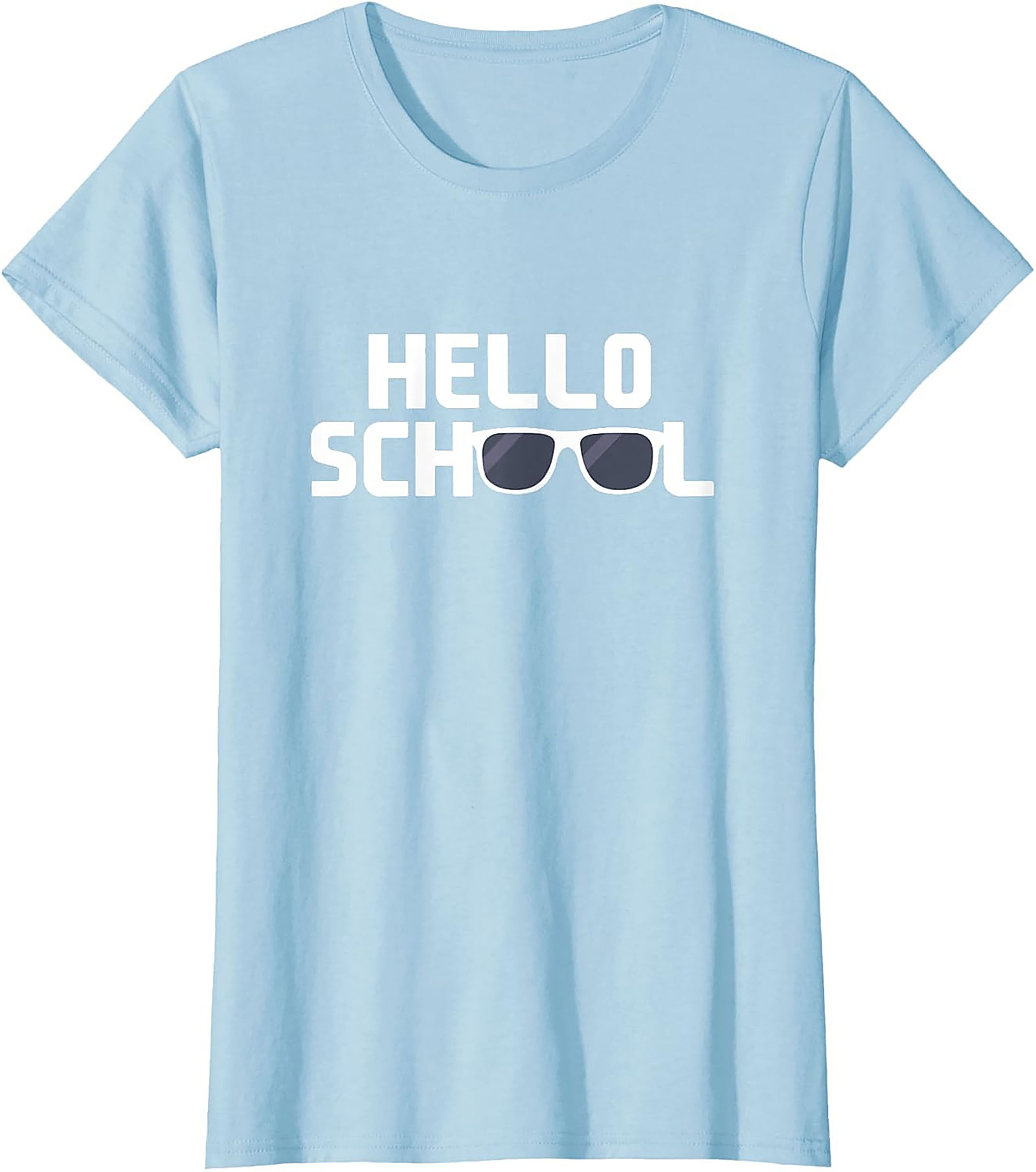 Hello School Funny Back to School Graphic Tee with Glasses