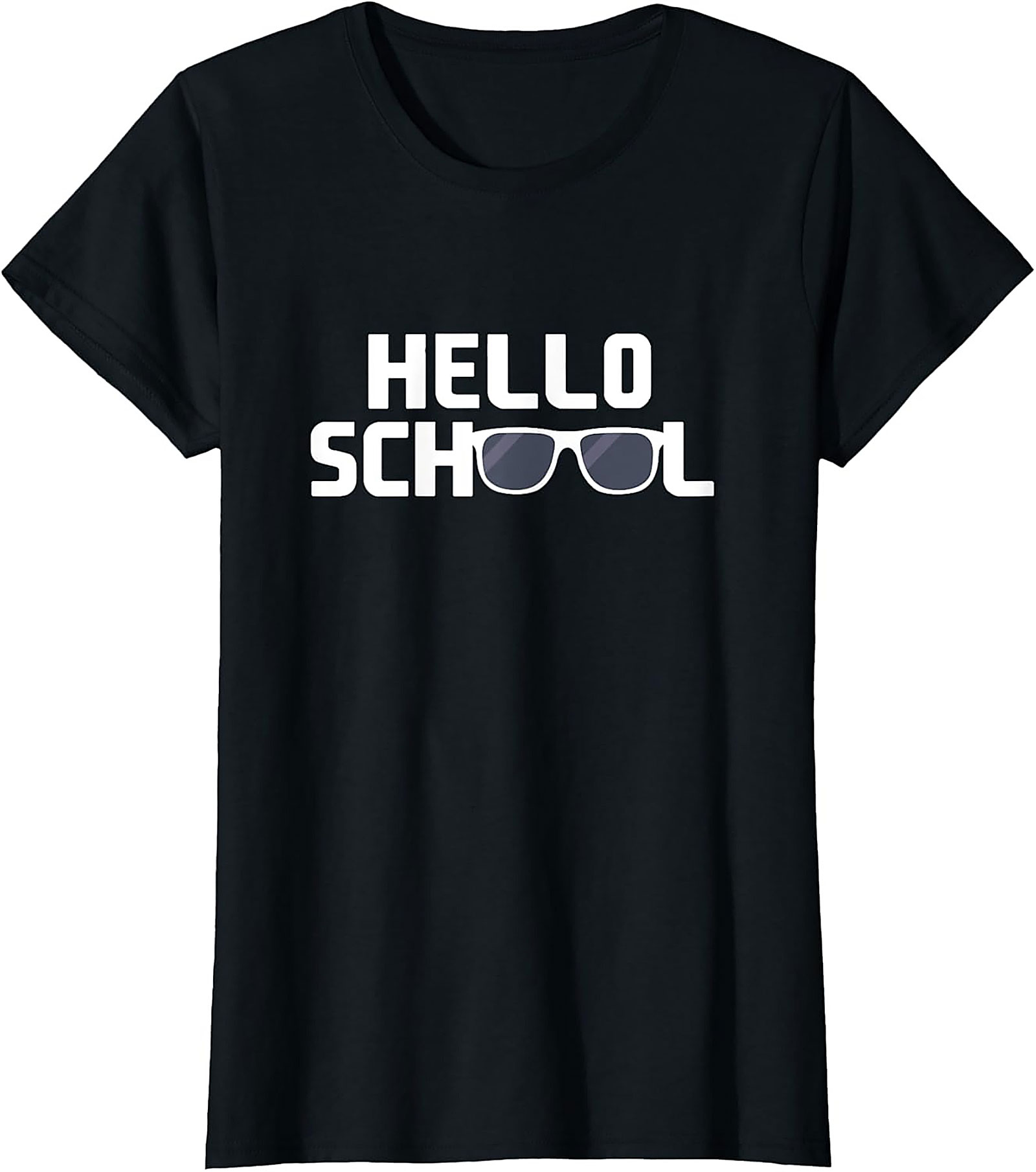 Hello School Funny Back to School Graphic Tee with Glasses