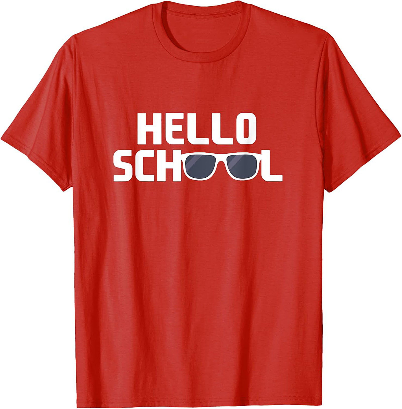 Hello School Funny Back to School Graphic Tee with Glasses
