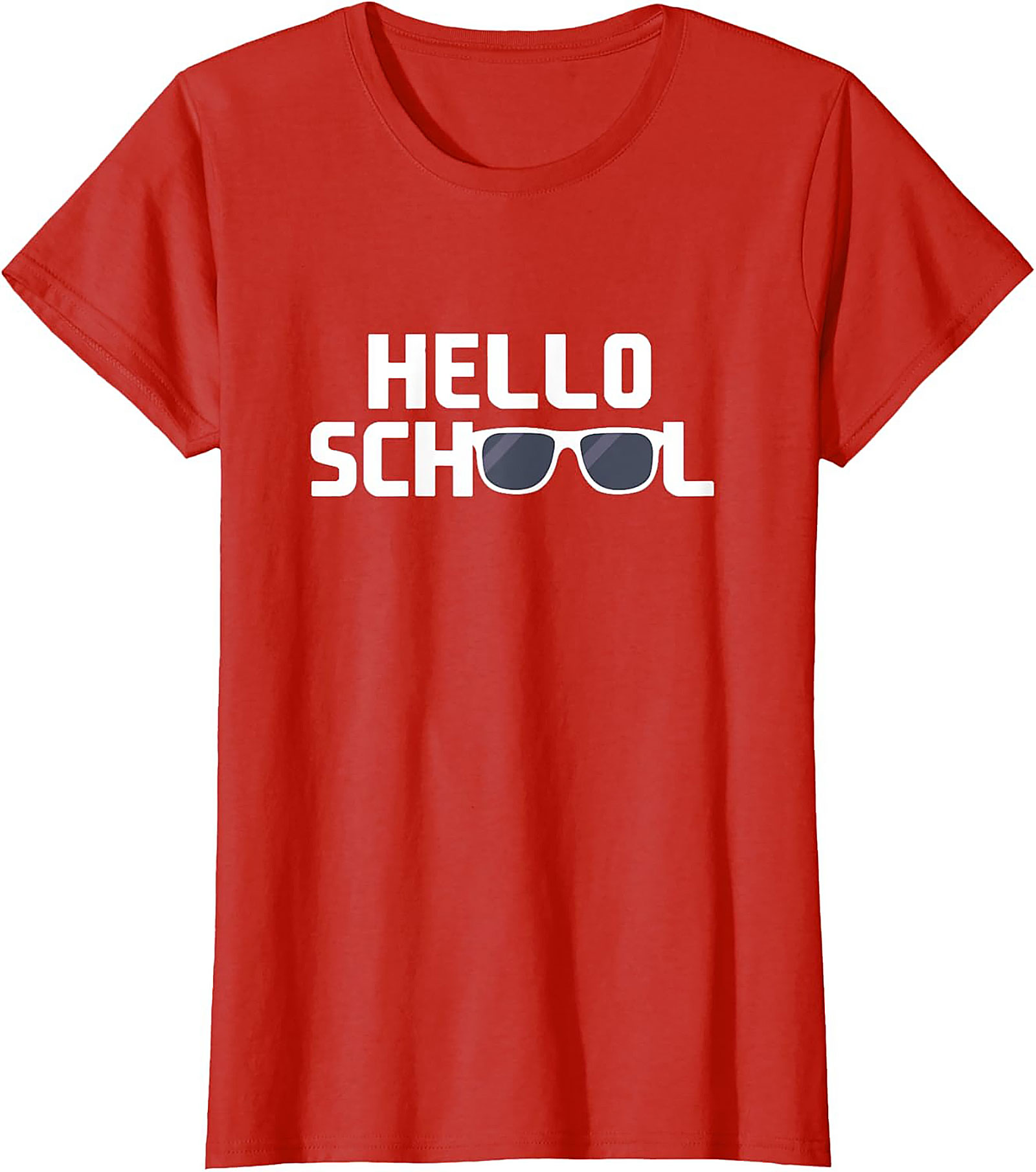 Hello School Funny Back to School Graphic Tee with Glasses