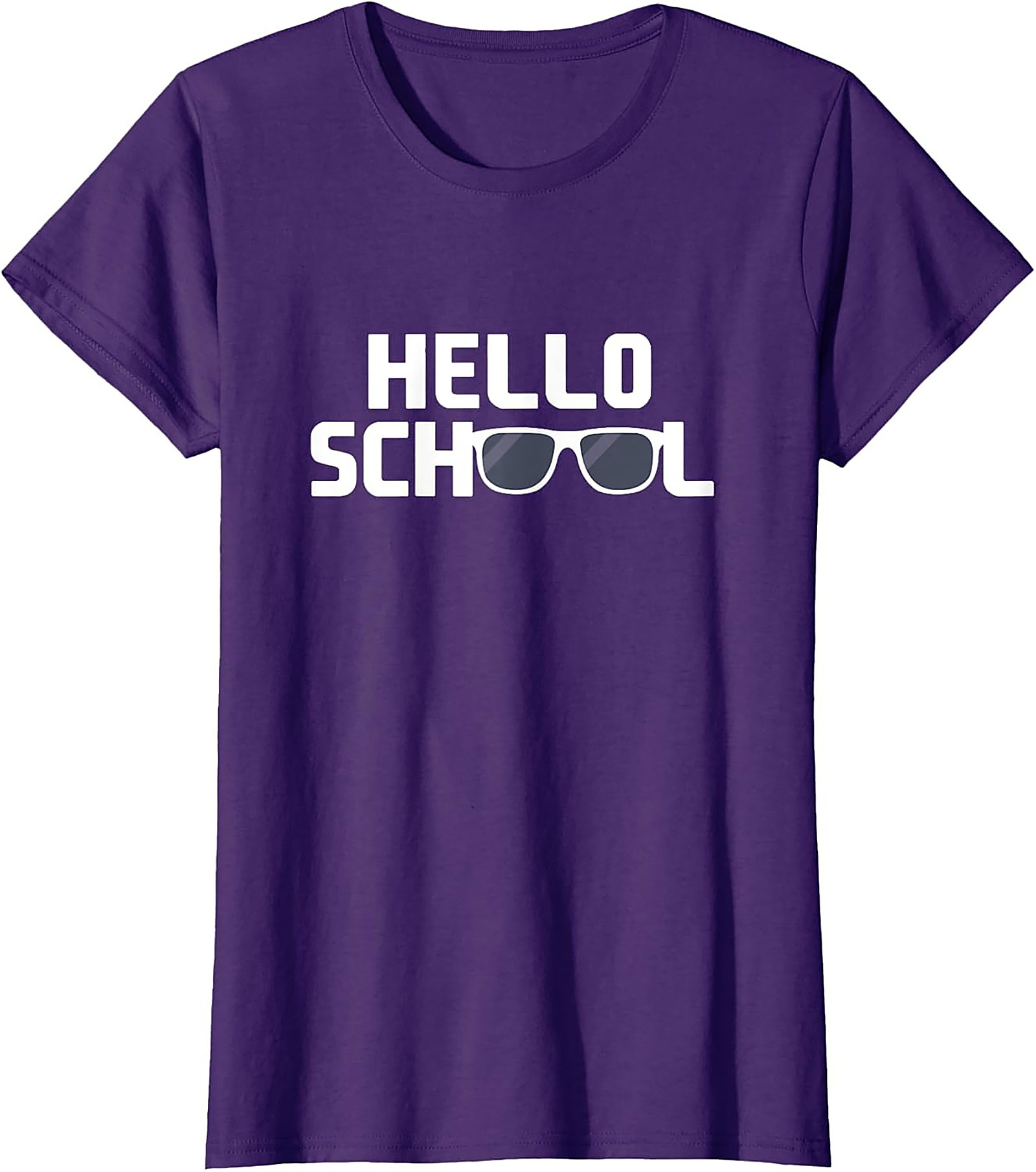 Hello School Funny Back to School Graphic Tee with Glasses