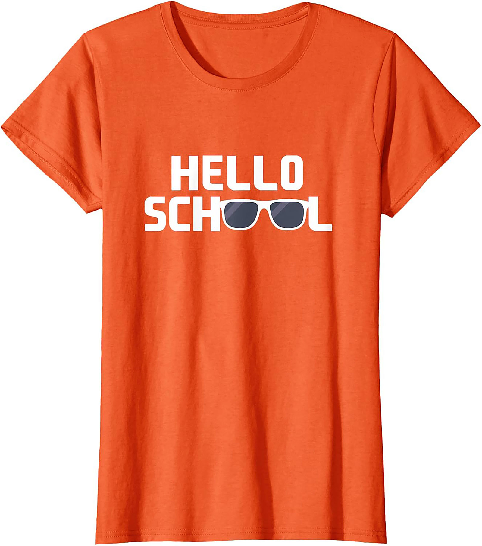 Hello School Funny Back to School Graphic Tee with Glasses