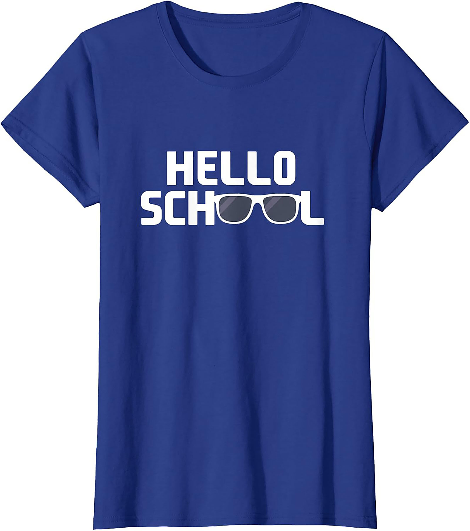Hello School Funny Back to School Graphic Tee with Glasses