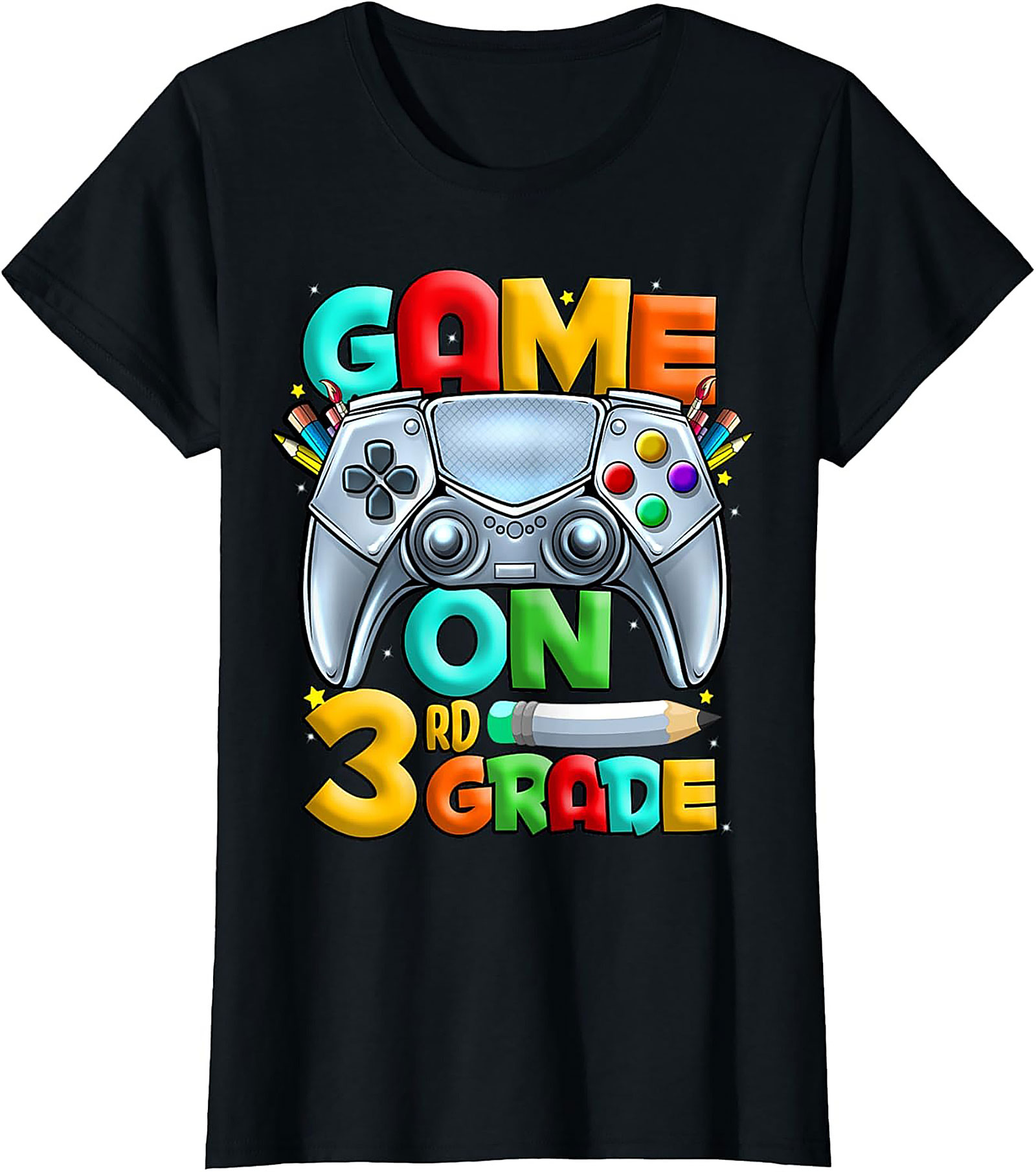 Game On 3rd Grade Gaming T-Shirt | Back to School Gamer Tee
