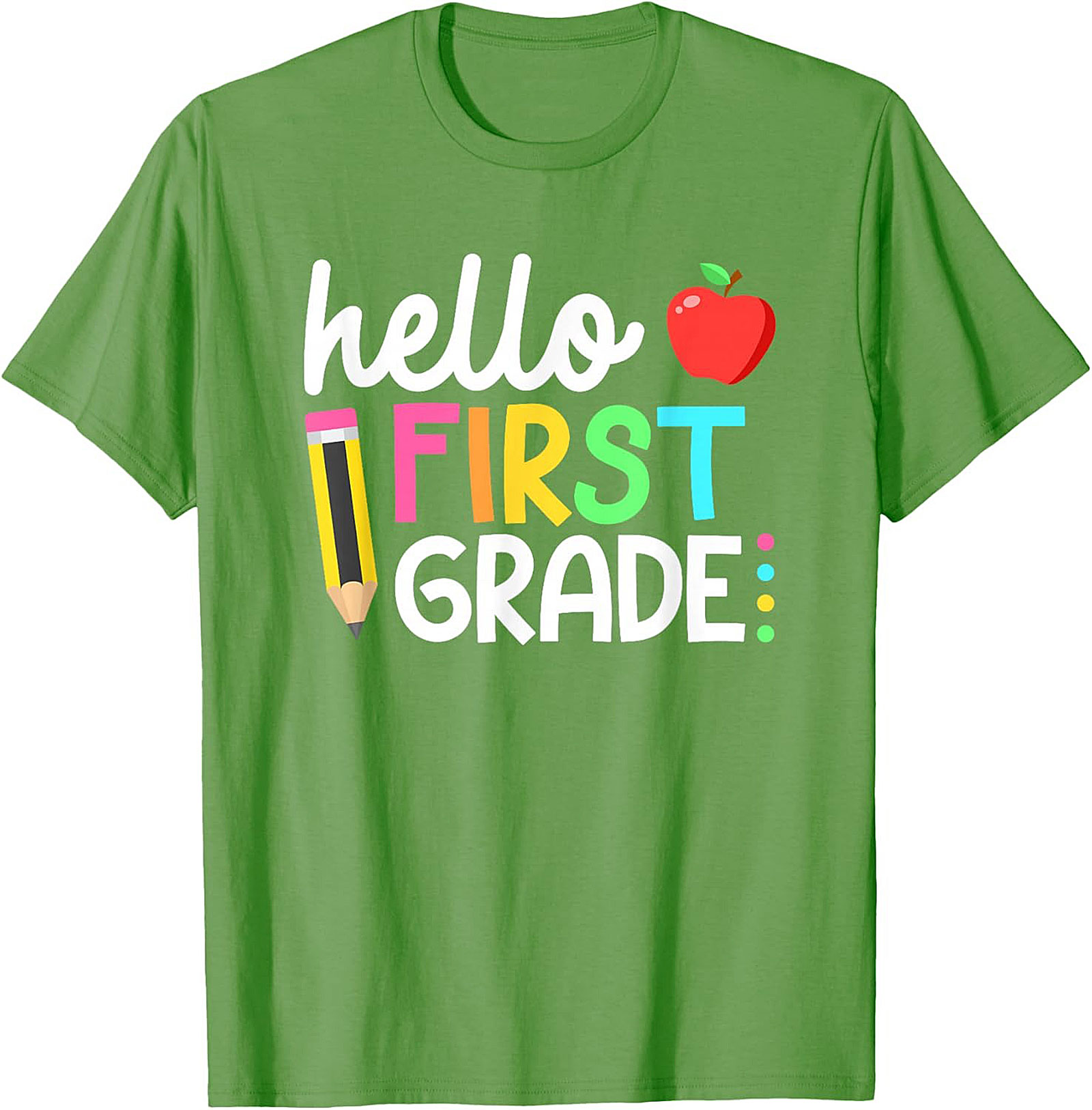 Hello First Grade T-Shirt | Back to School 1st Grade Student Tee