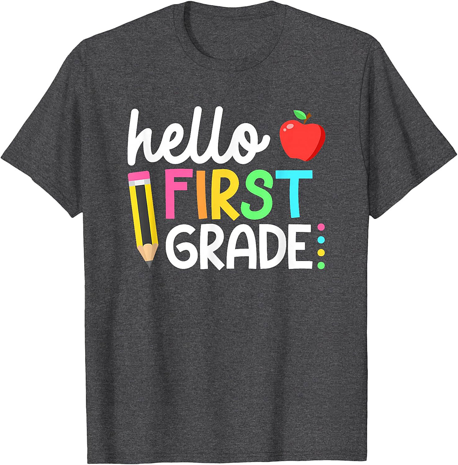 Hello First Grade T-Shirt | Back to School 1st Grade Student Tee