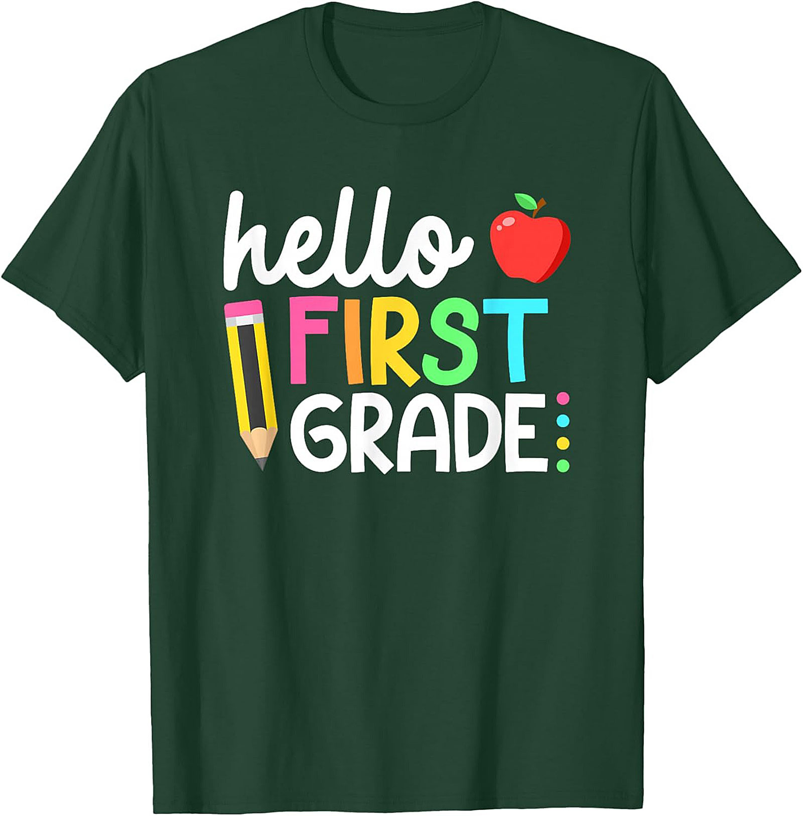 Hello First Grade T-Shirt | Back to School 1st Grade Student Tee