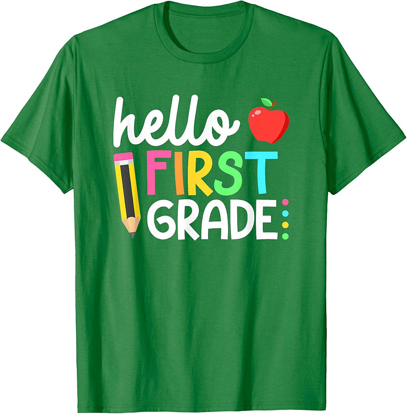 Hello First Grade T-Shirt | Back to School 1st Grade Student Tee
