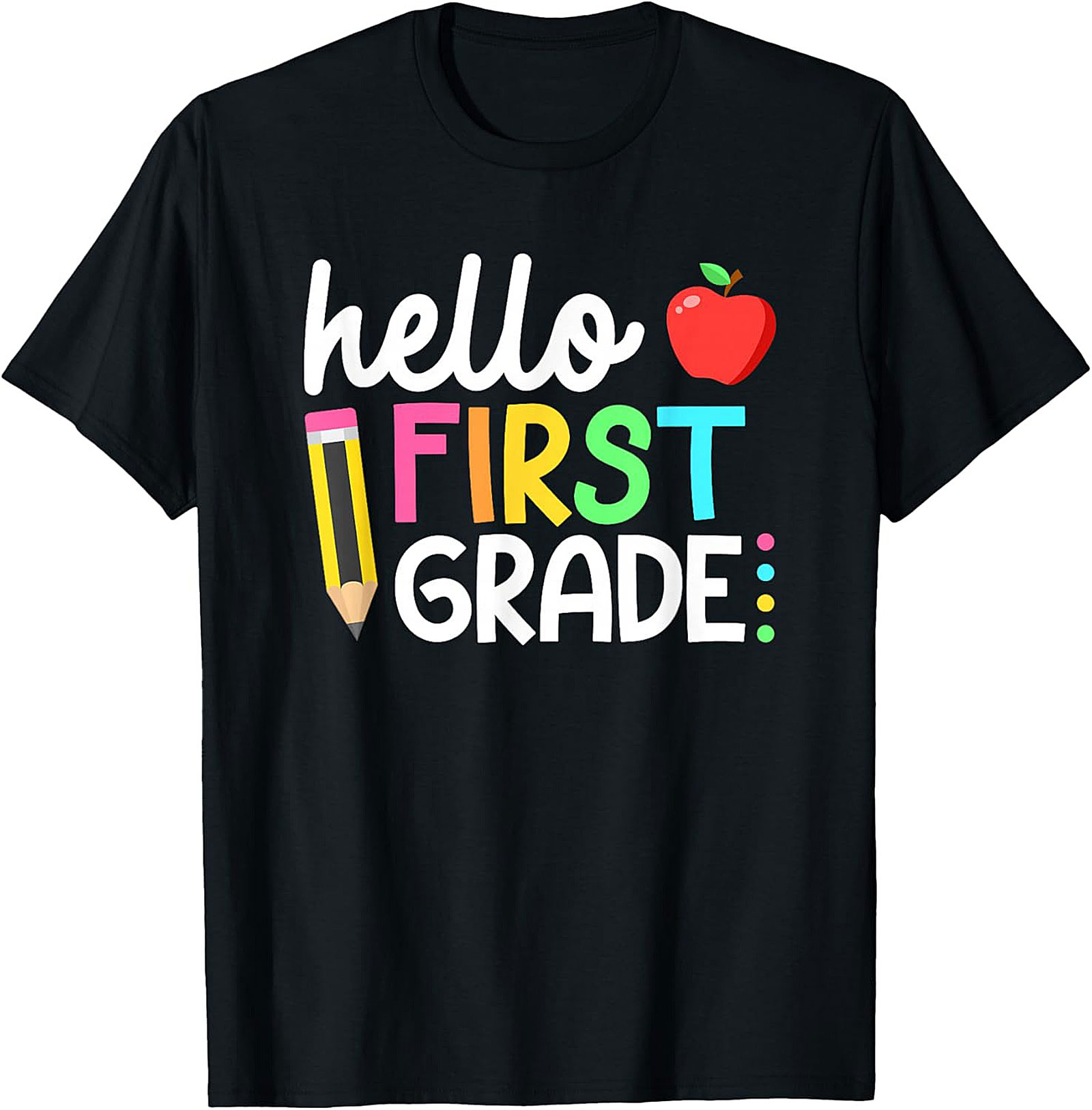 Hello First Grade T-Shirt | Back to School 1st Grade Student Tee