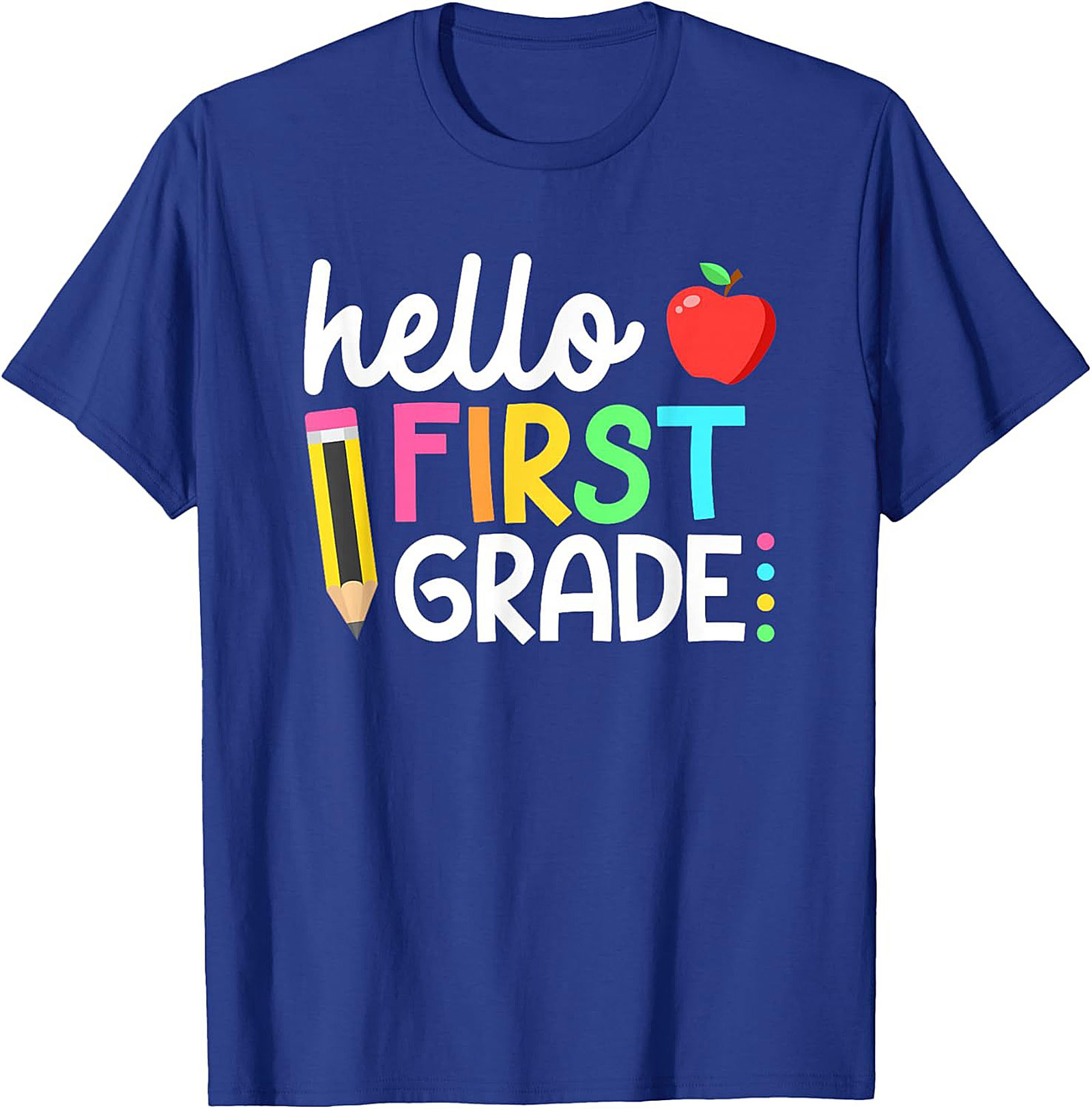 Hello First Grade T-Shirt | Back to School 1st Grade Student Tee