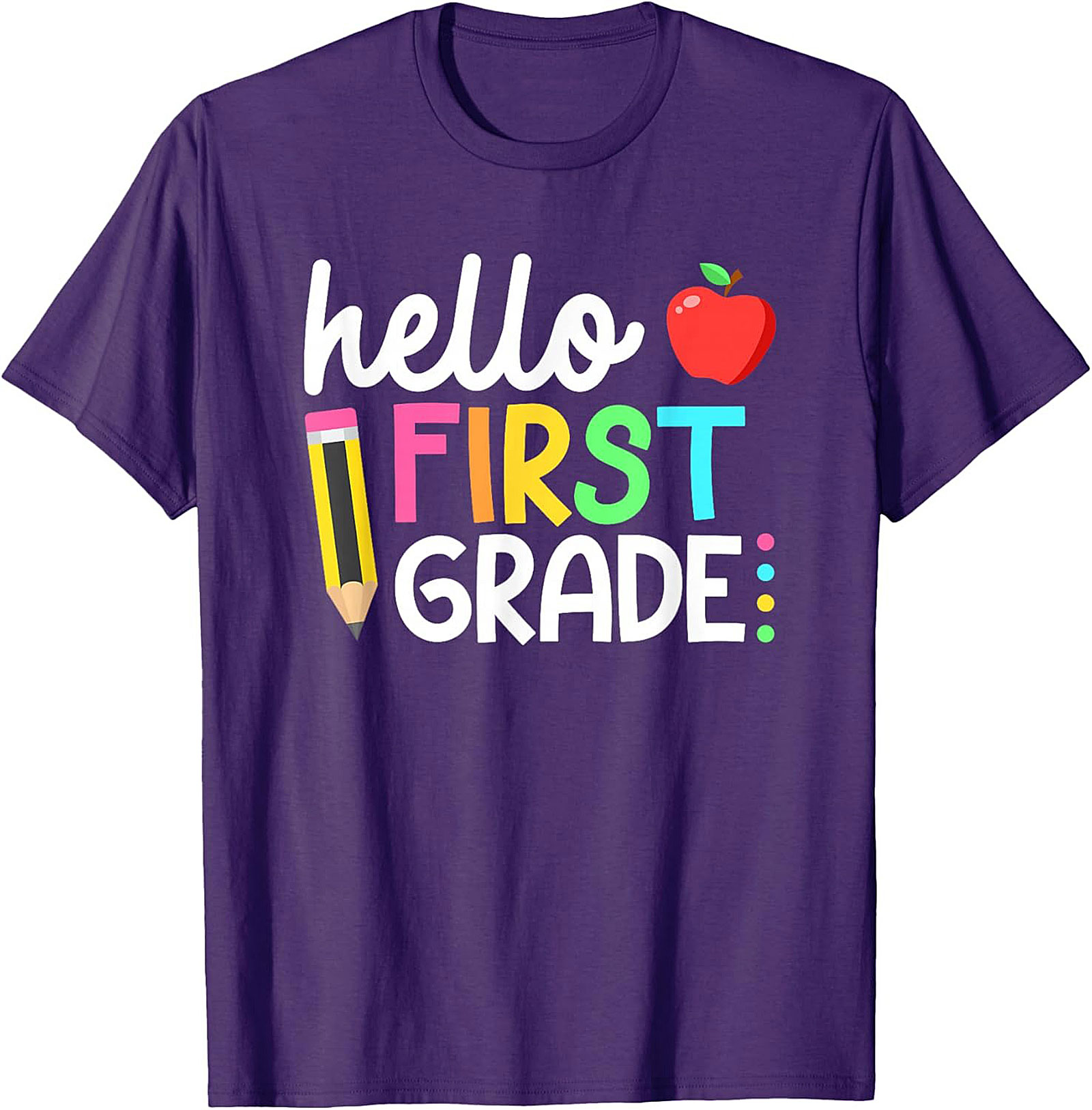 Hello First Grade T-Shirt | Back to School 1st Grade Student Tee