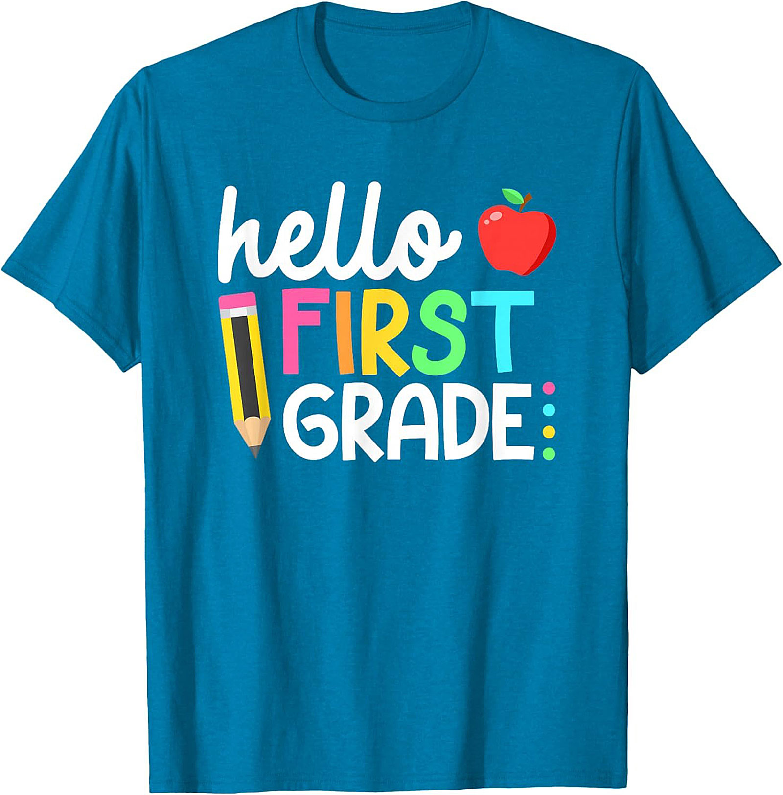 Hello First Grade T-Shirt | Back to School 1st Grade Student Tee