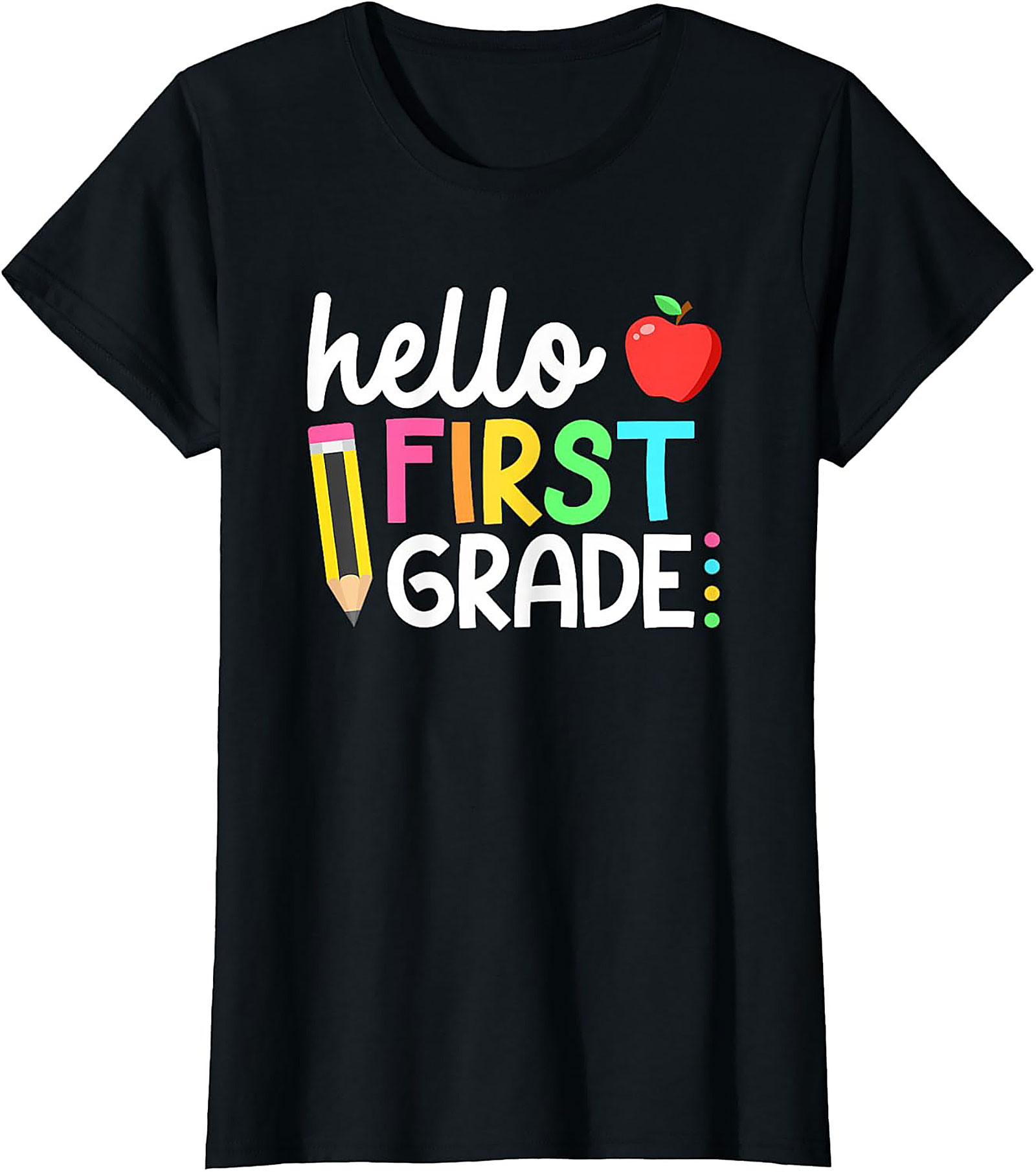 Hello First Grade T-Shirt | Back to School 1st Grade Student Tee