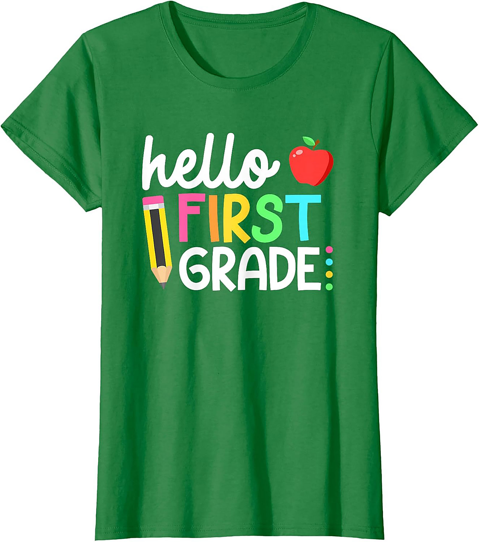 Hello First Grade T-Shirt | Back to School 1st Grade Student Tee