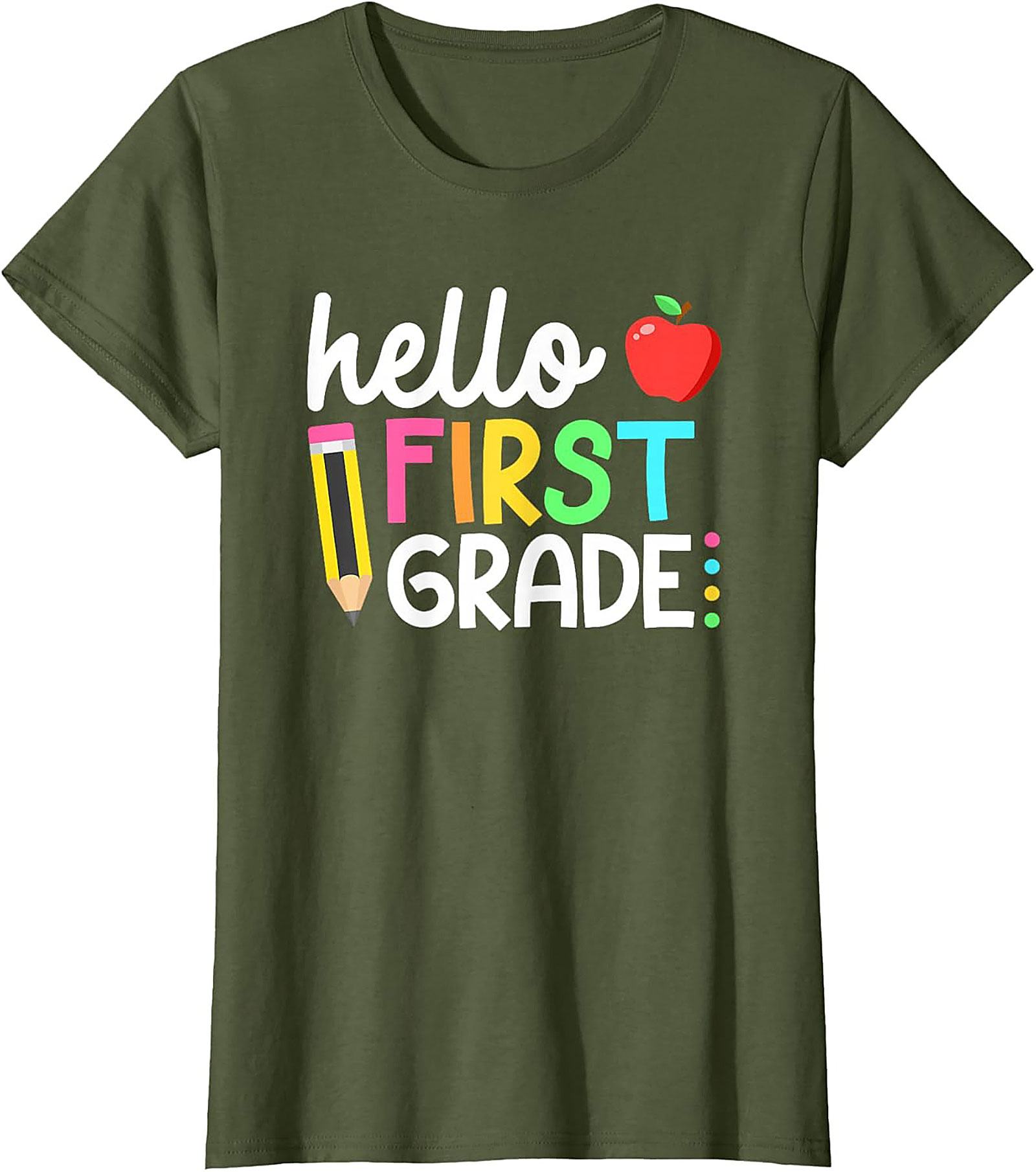 Hello First Grade T-Shirt | Back to School 1st Grade Student Tee