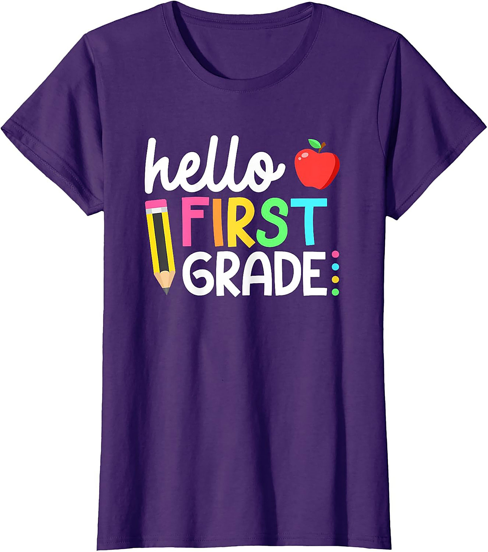 Hello First Grade T-Shirt | Back to School 1st Grade Student Tee