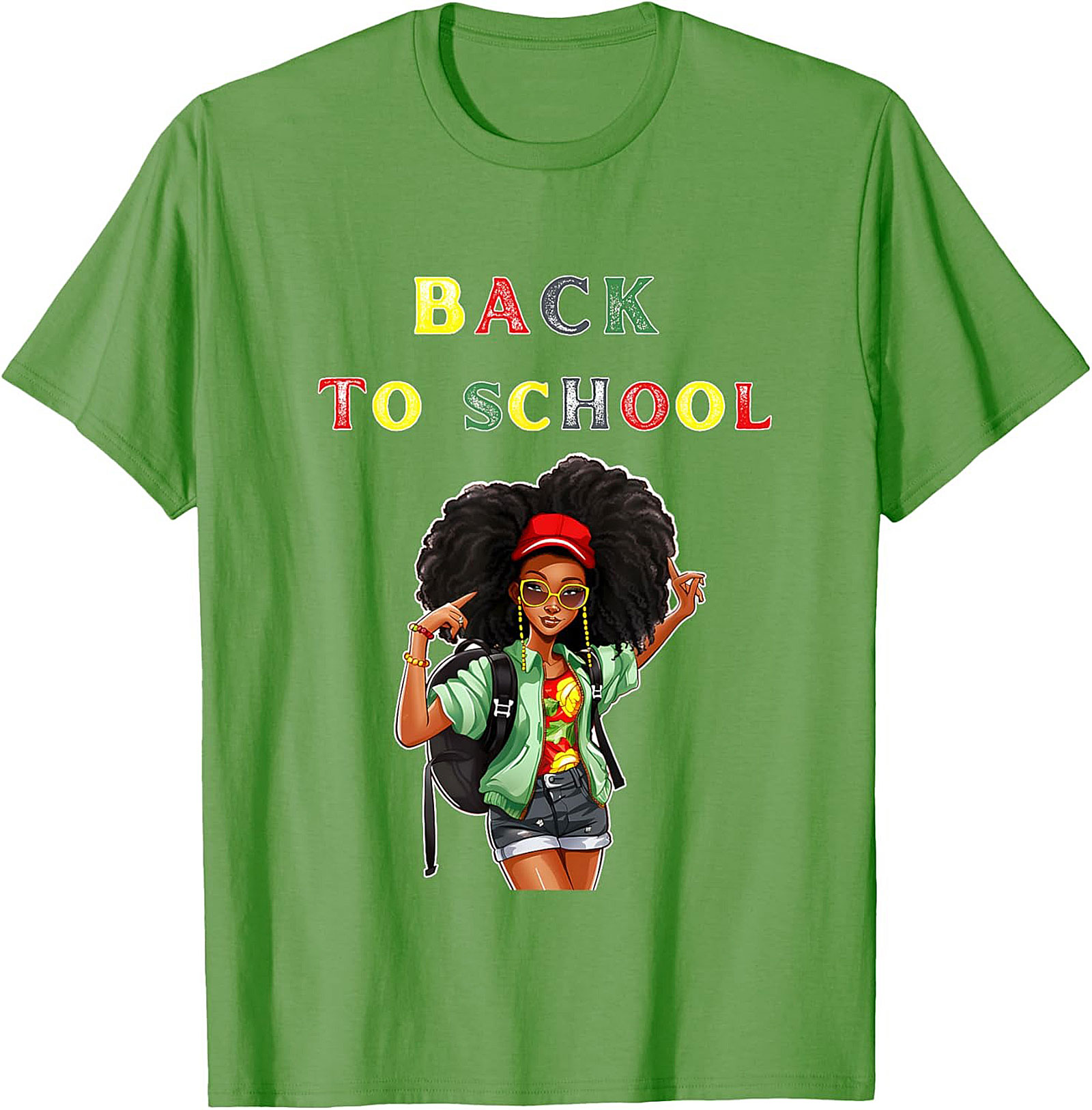 Confident Afro Black Girl Back to School T-shirt | Empowering Student Graphic Tee