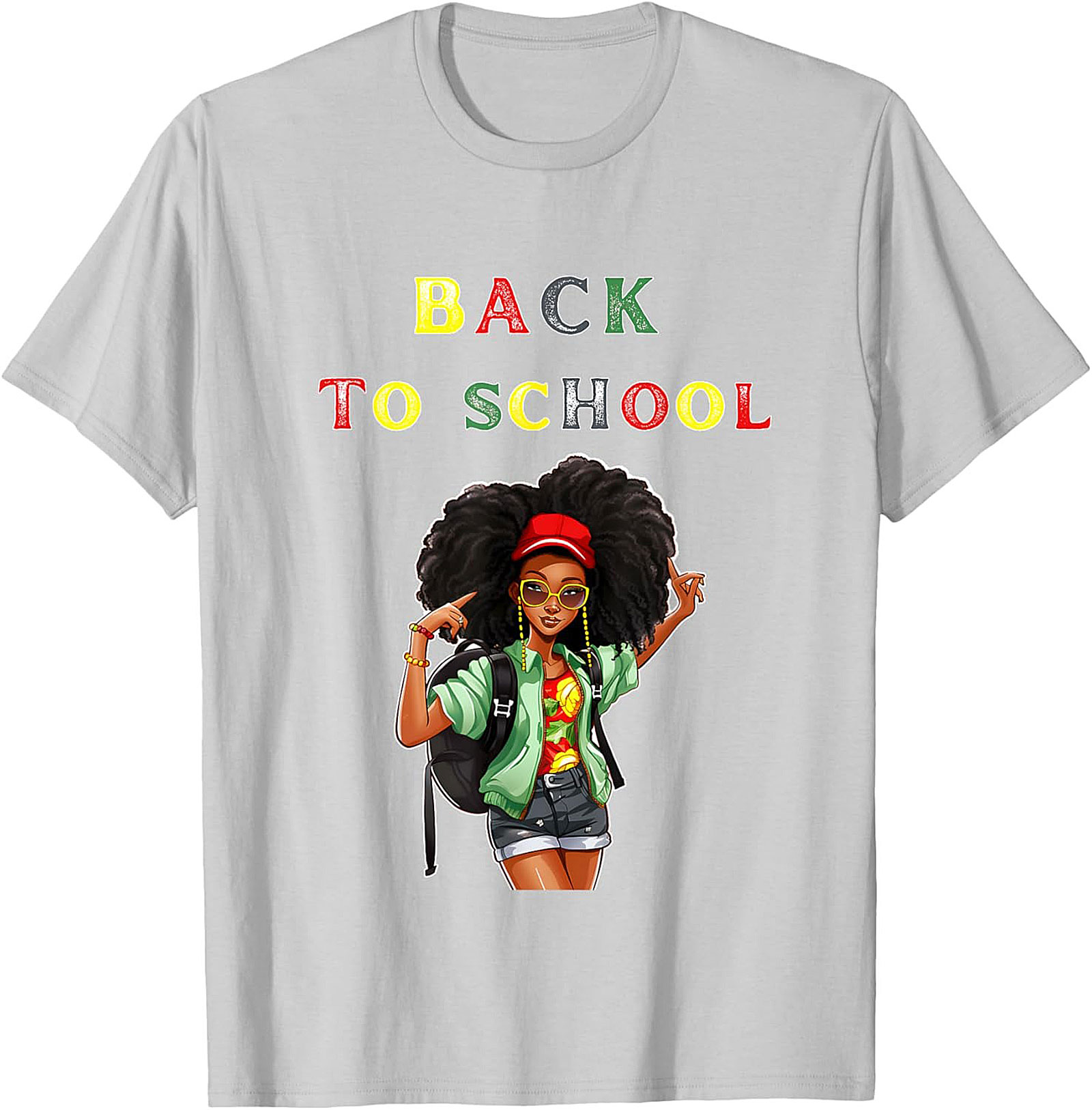 Confident Afro Black Girl Back to School T-shirt | Empowering Student Graphic Tee