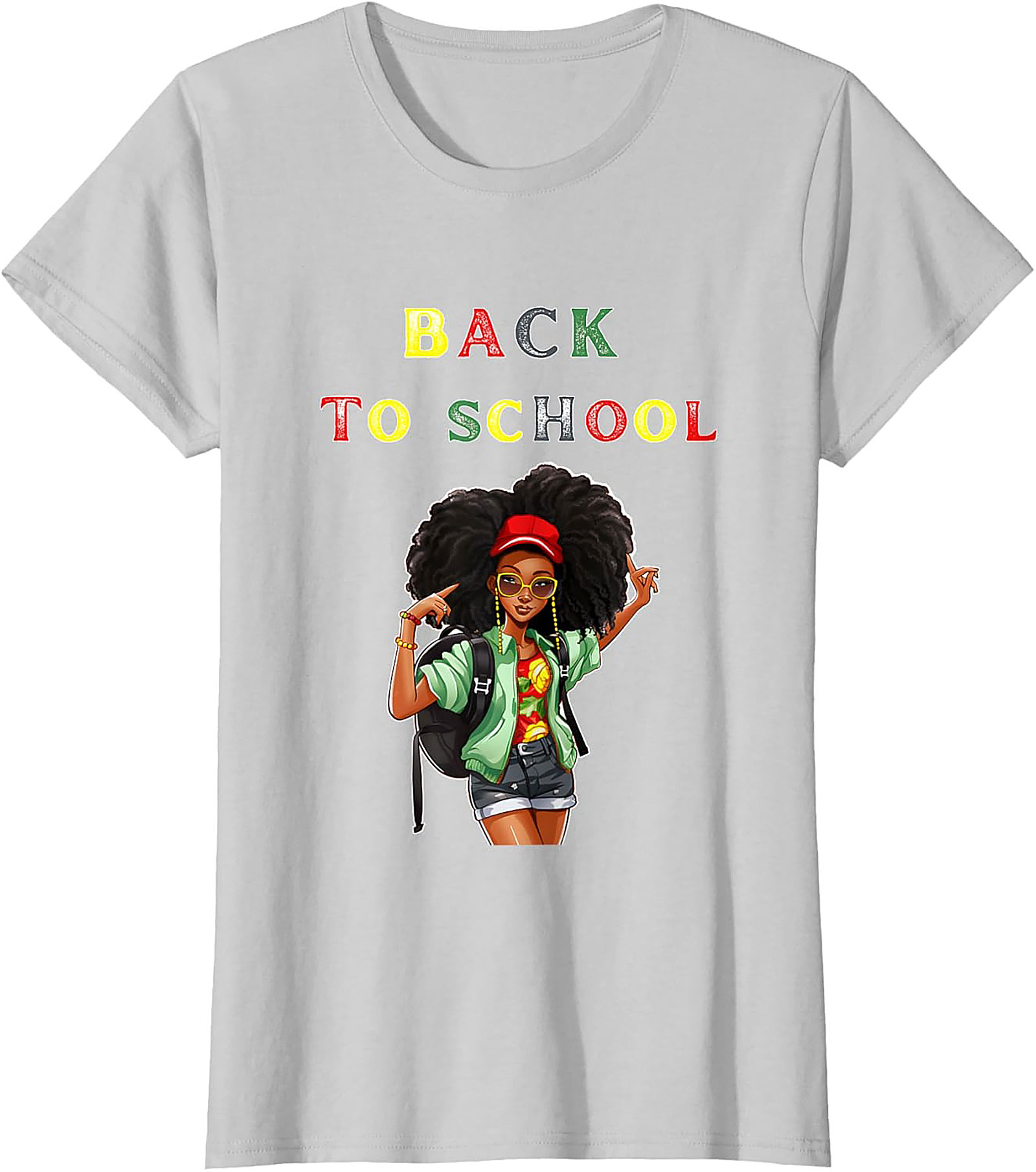 Confident Afro Black Girl Back to School T-shirt | Empowering Student Graphic Tee