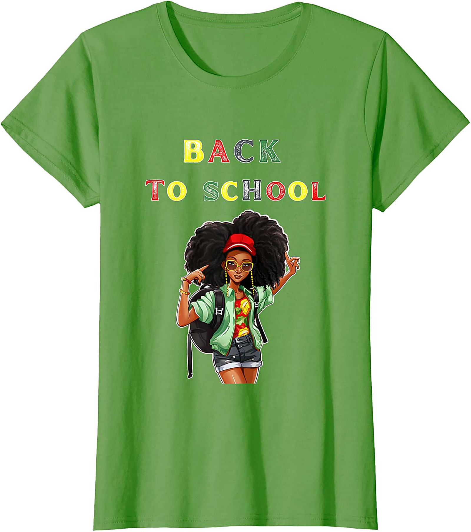 Confident Afro Black Girl Back to School T-shirt | Empowering Student Graphic Tee