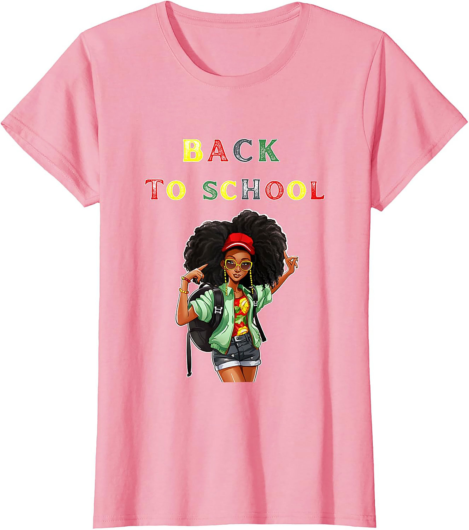 Confident Afro Black Girl Back to School T-shirt | Empowering Student Graphic Tee