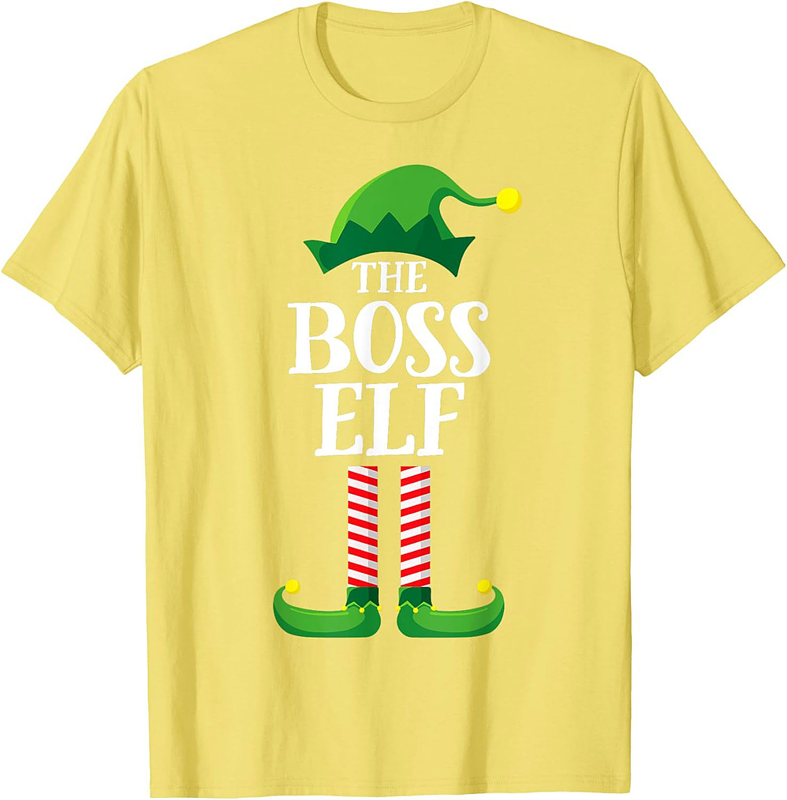 Boss Elf T-shirt Funny Christmas Graphic Tee Gift