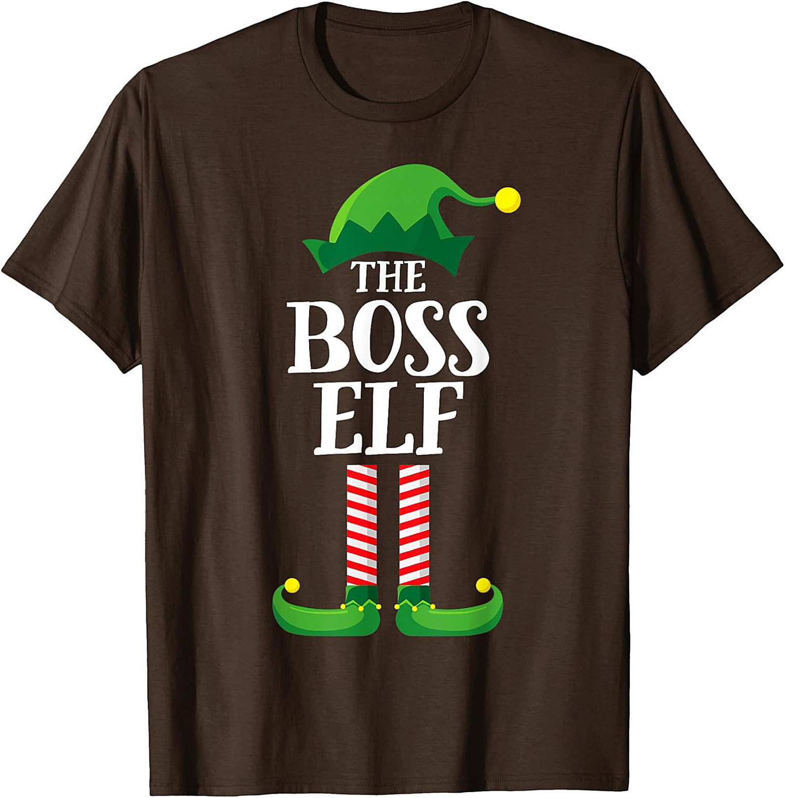 Boss Elf T-shirt Funny Christmas Graphic Tee Gift