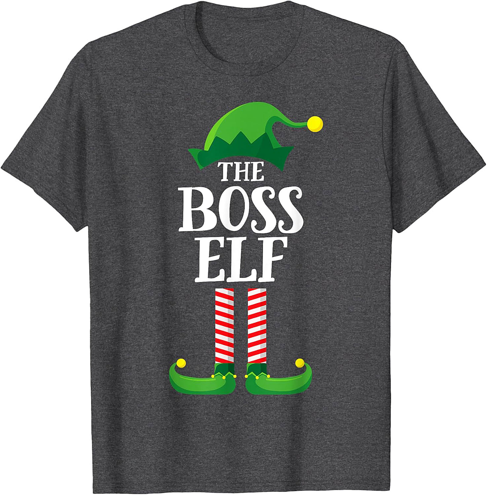 Boss Elf T-shirt Funny Christmas Graphic Tee Gift