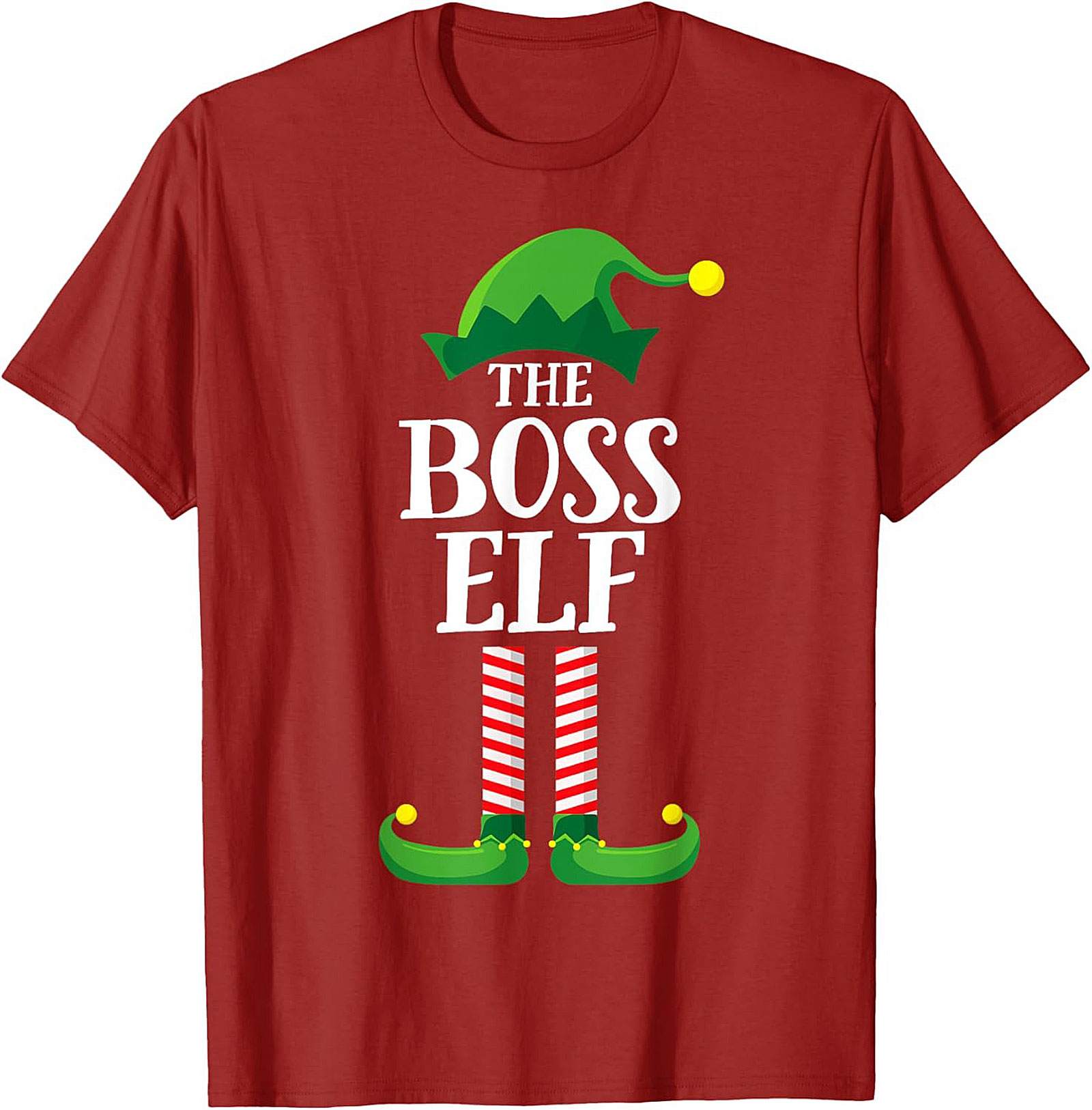 Boss Elf T-shirt Funny Christmas Graphic Tee Gift