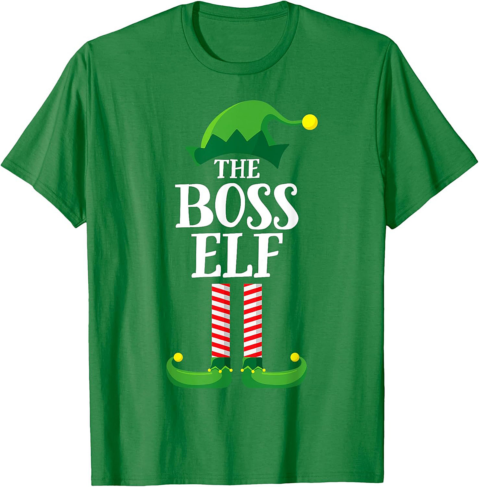 Boss Elf T-shirt Funny Christmas Graphic Tee Gift