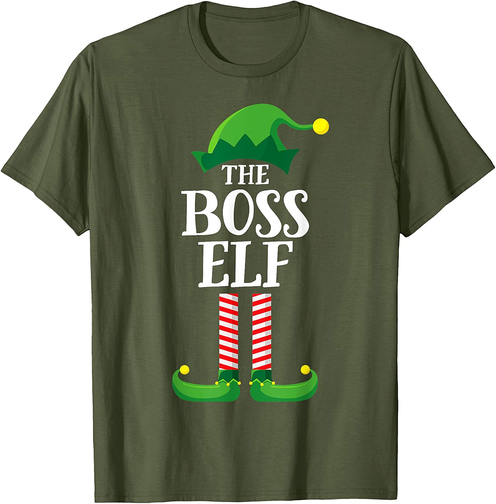 Boss Elf T-shirt Funny Christmas Graphic Tee Gift