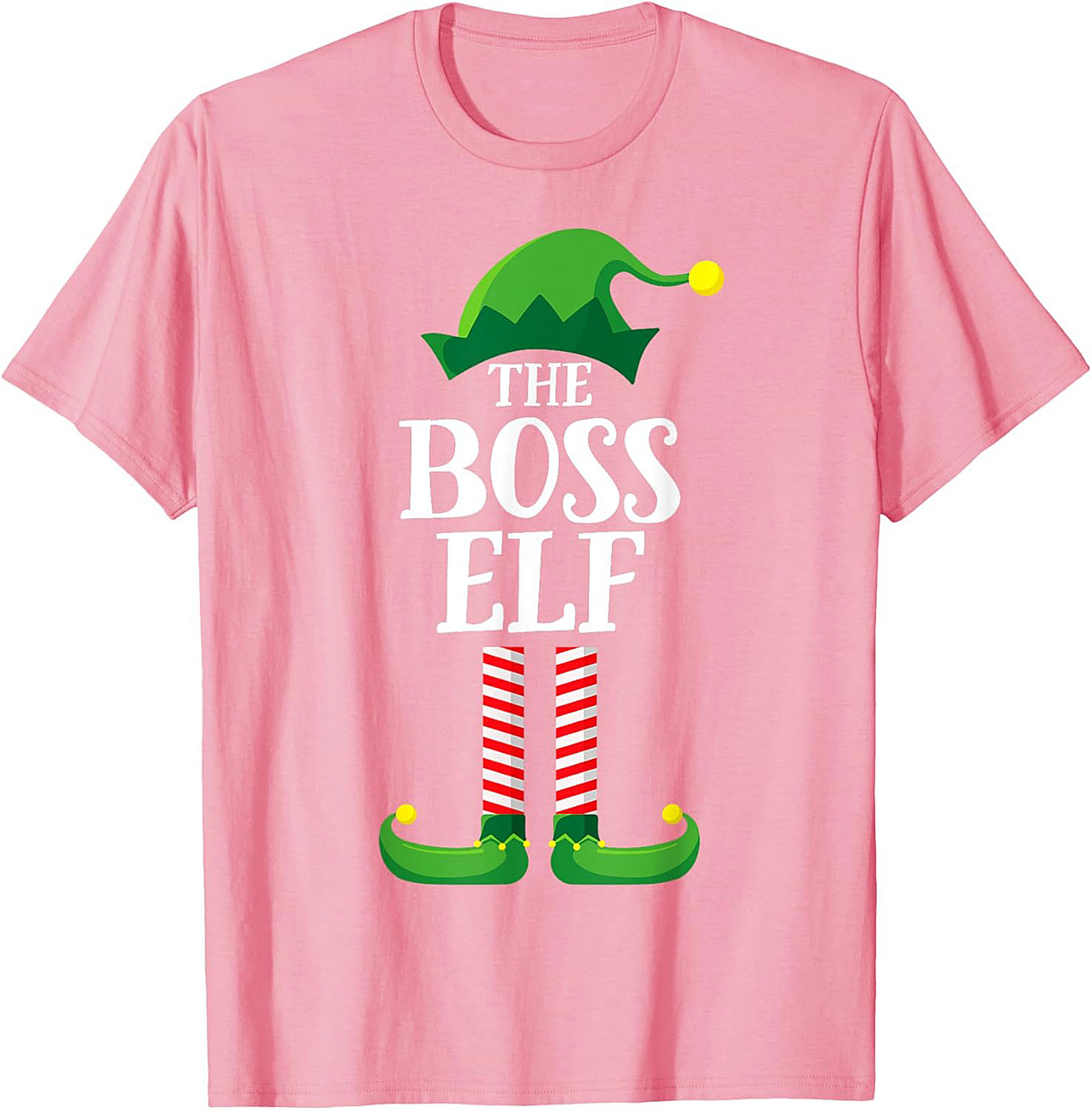 Boss Elf T-shirt Funny Christmas Graphic Tee Gift