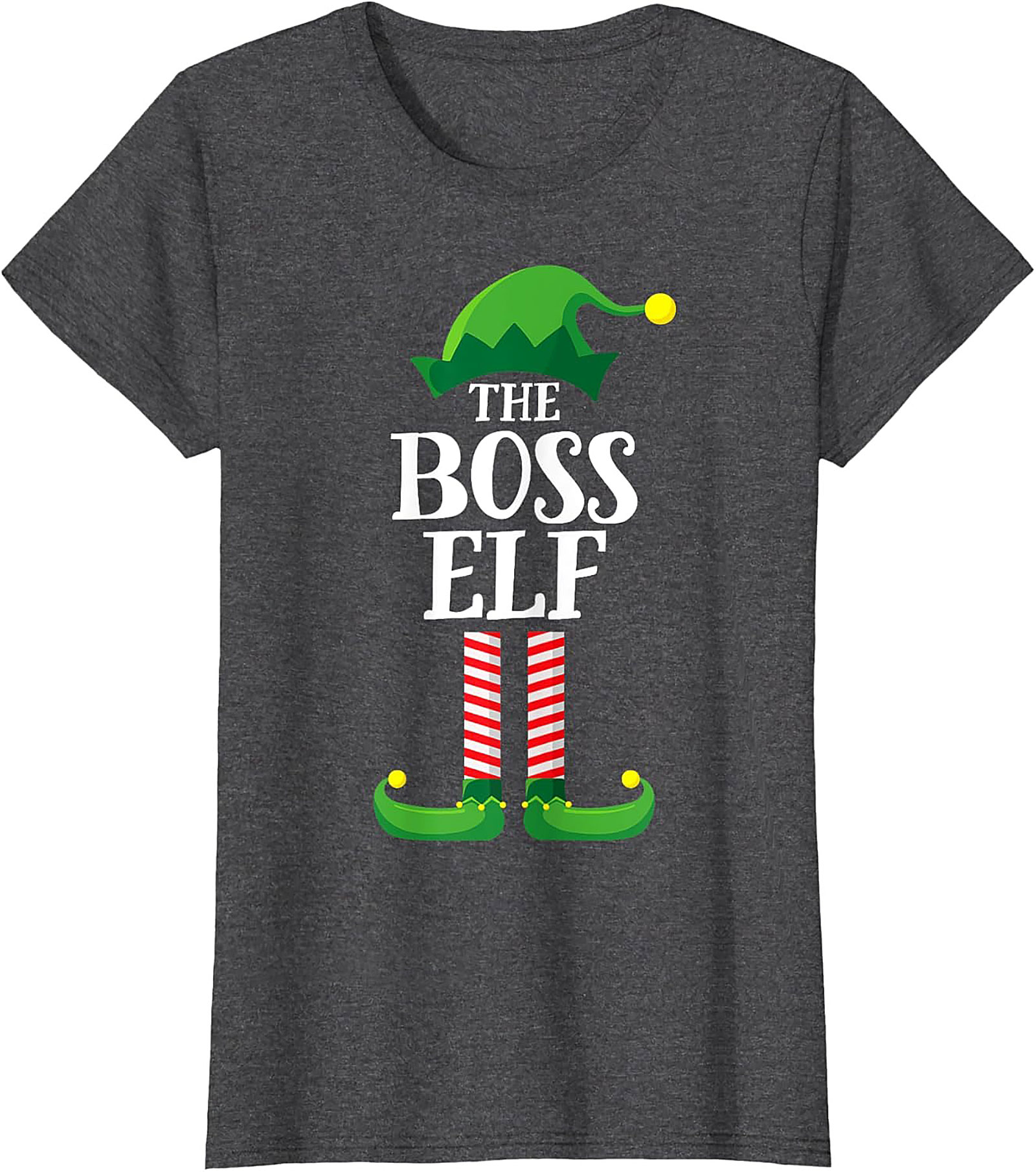 Boss Elf T-shirt Funny Christmas Graphic Tee Gift