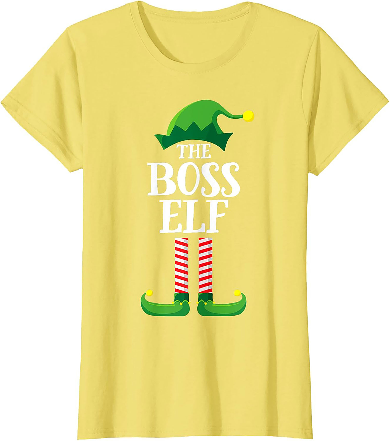 Boss Elf T-shirt Funny Christmas Graphic Tee Gift