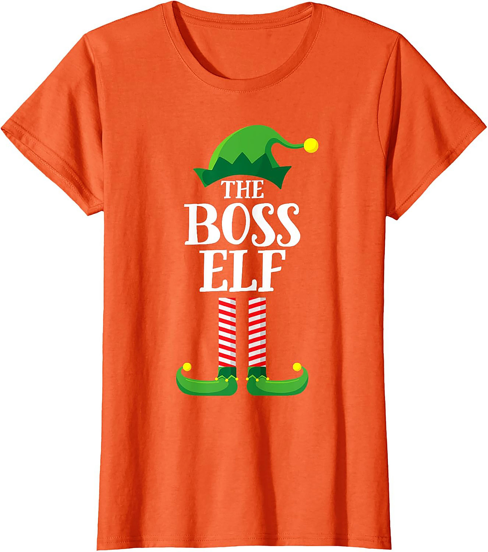 Boss Elf T-shirt Funny Christmas Graphic Tee Gift