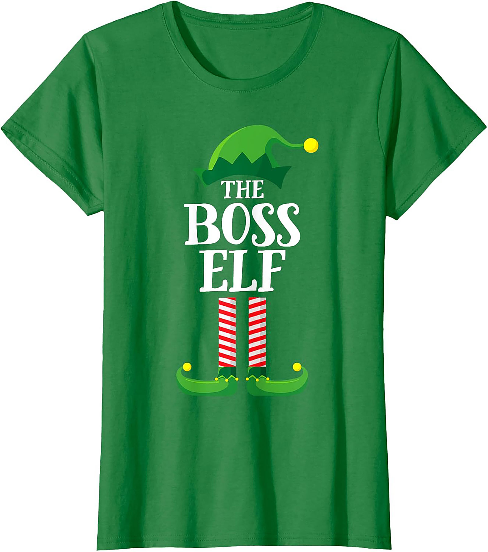Boss Elf T-shirt Funny Christmas Graphic Tee Gift