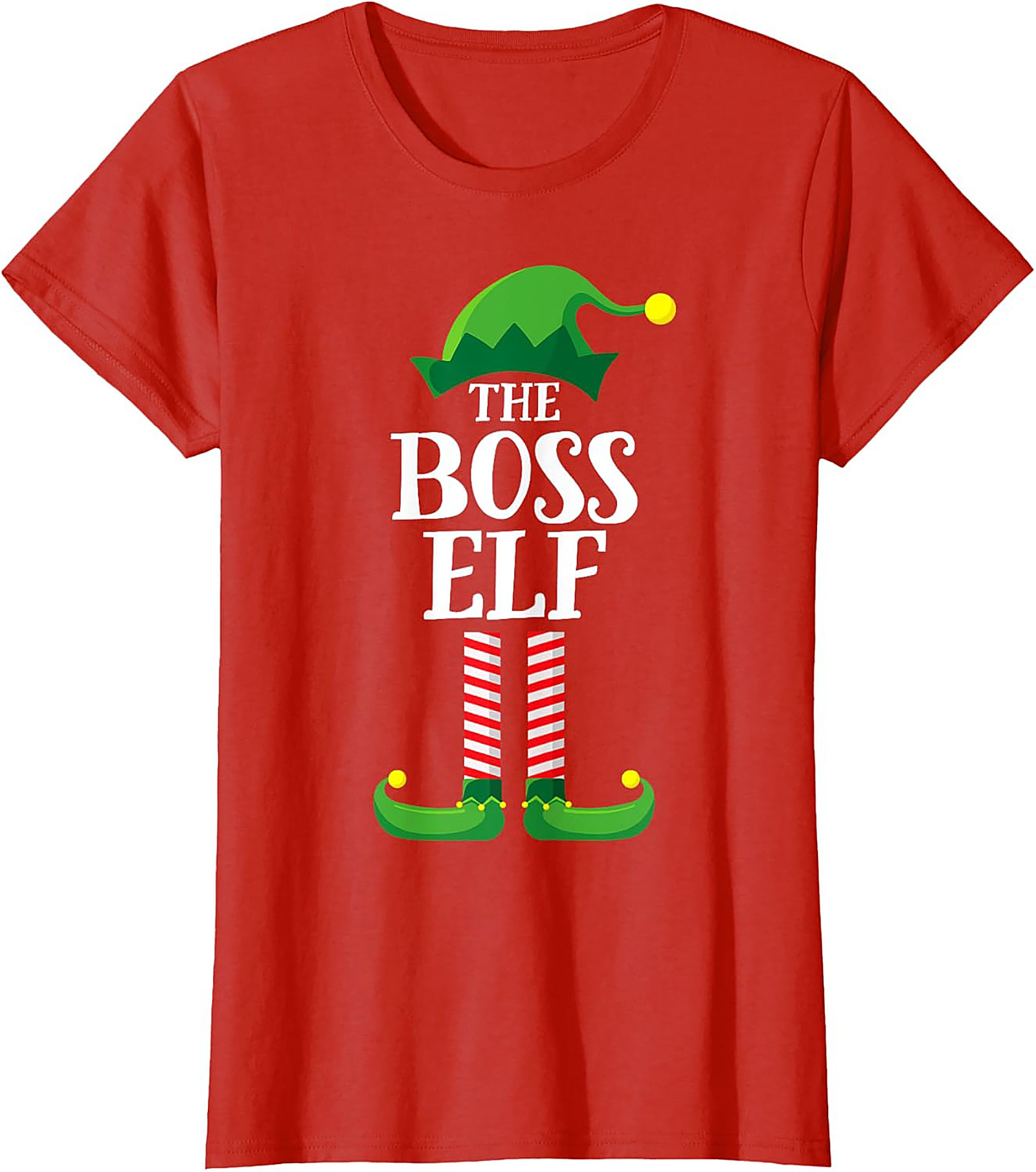 Boss Elf T-shirt Funny Christmas Graphic Tee Gift