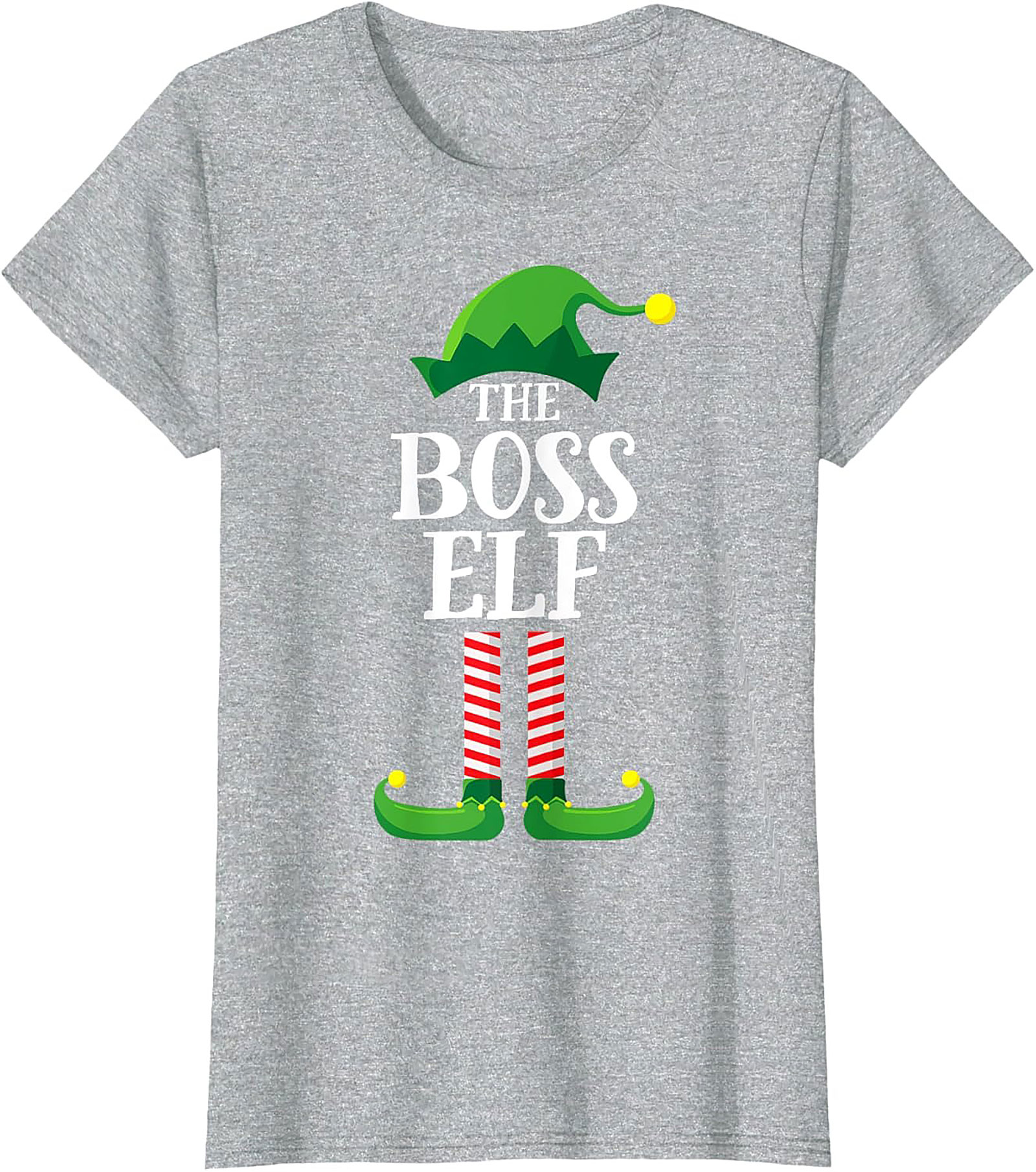 Boss Elf T-shirt Funny Christmas Graphic Tee Gift
