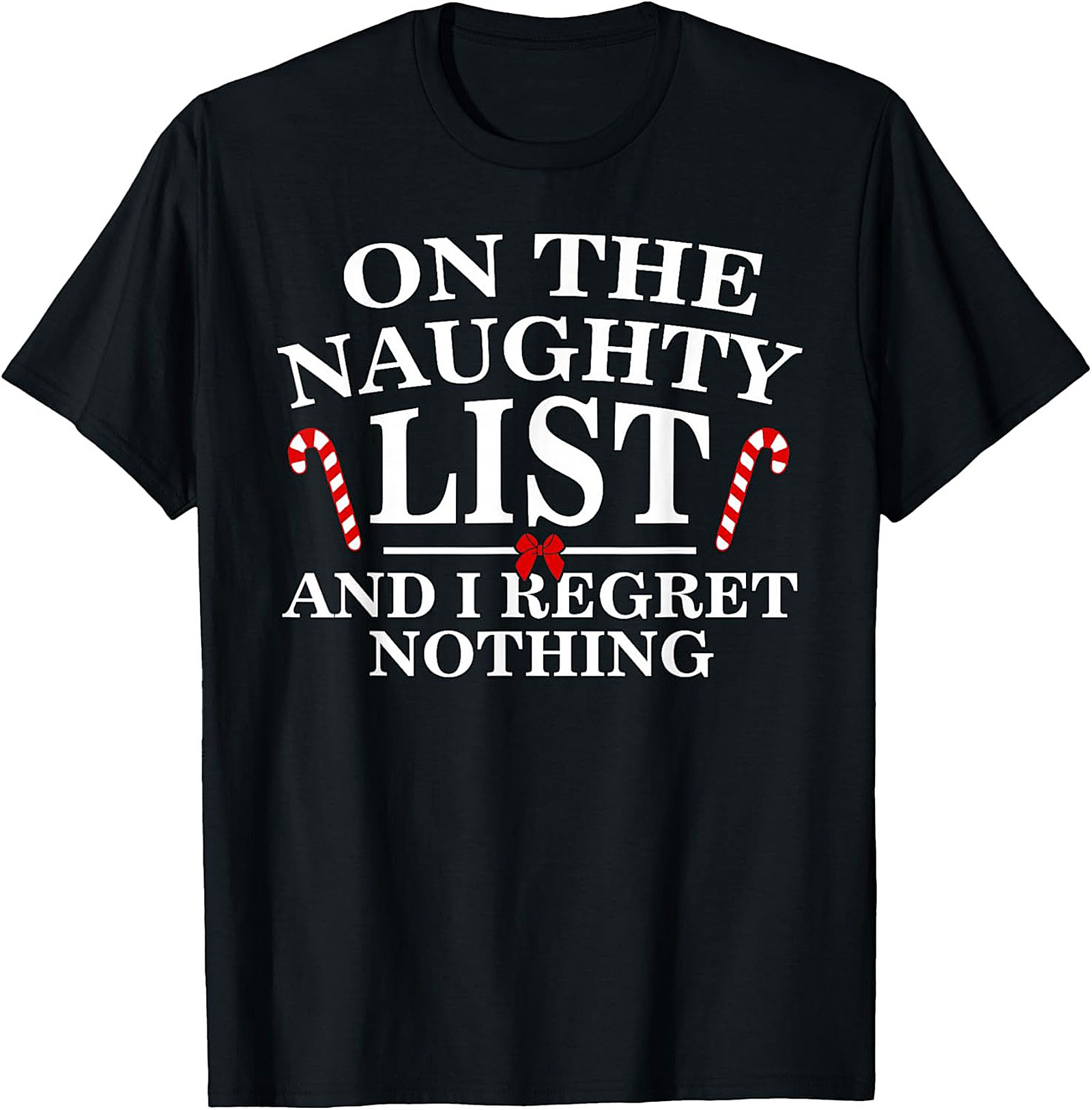 Naughty List T-shirt: Funny Christmas Graphic Tee