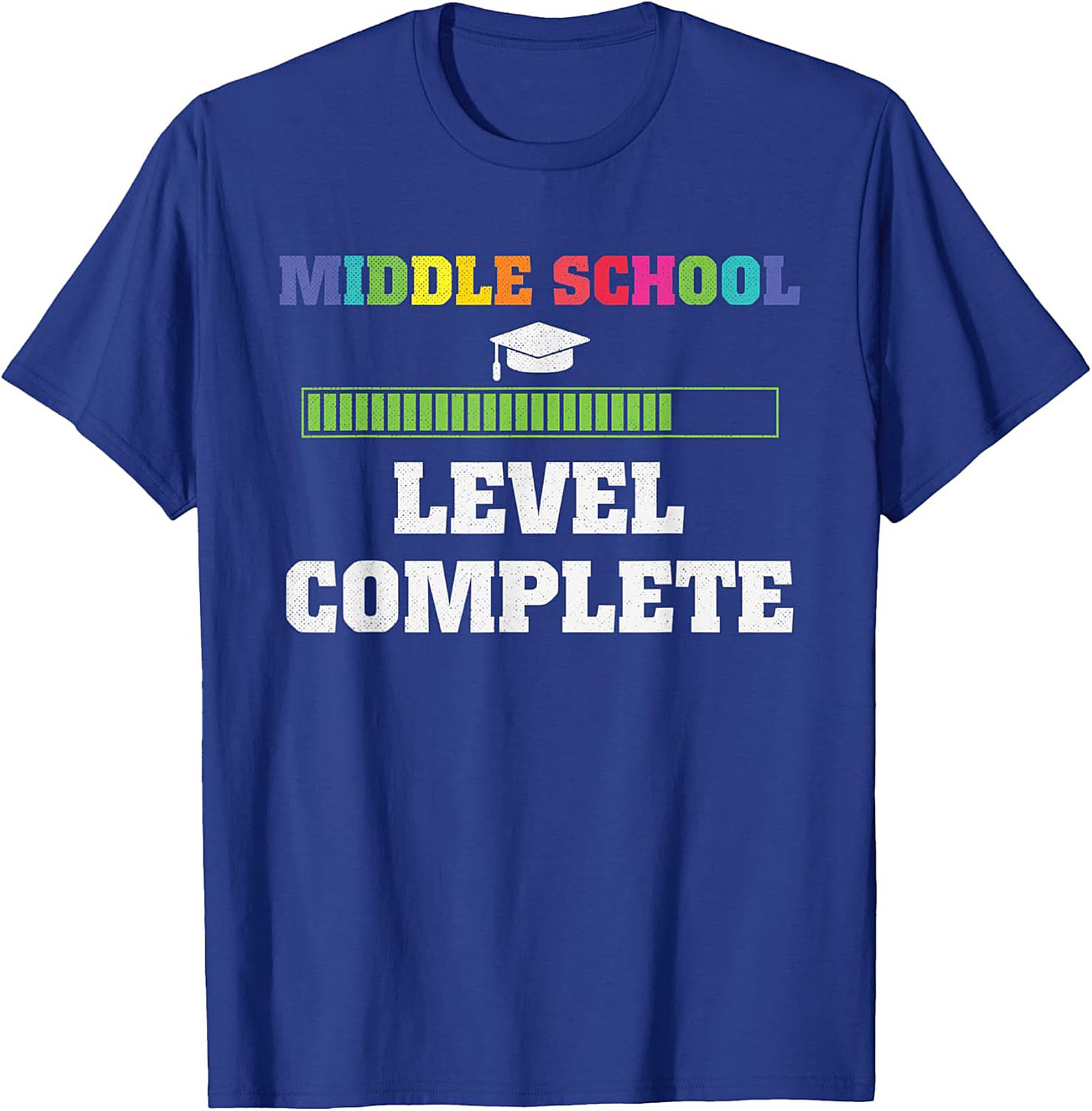 Middle School Graduation Graphic Tee | Level Complete Funny 8th Grade Shirt