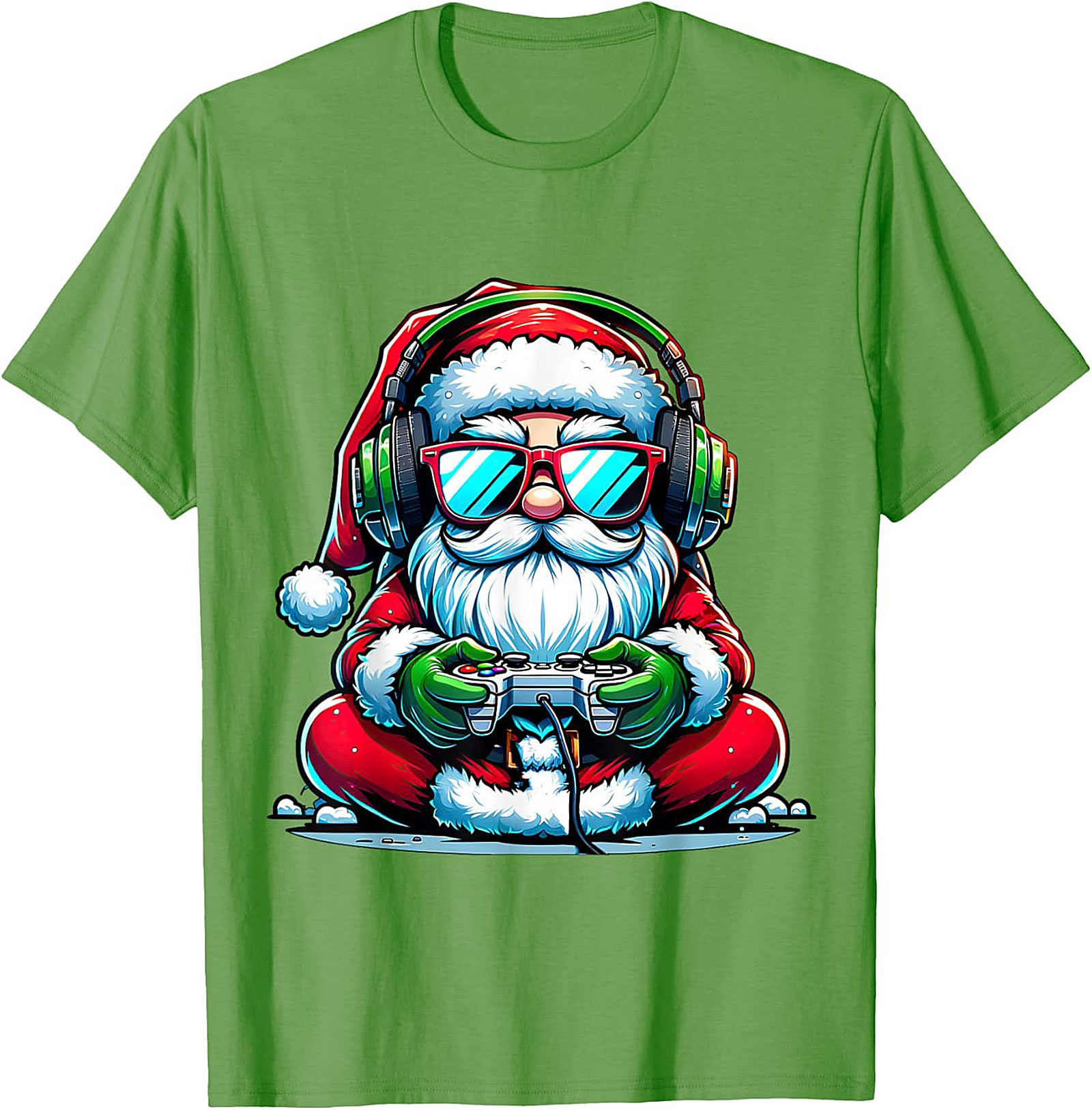 Gamer Santa T-shirt | Funny Christmas Gaming Graphic Tee
