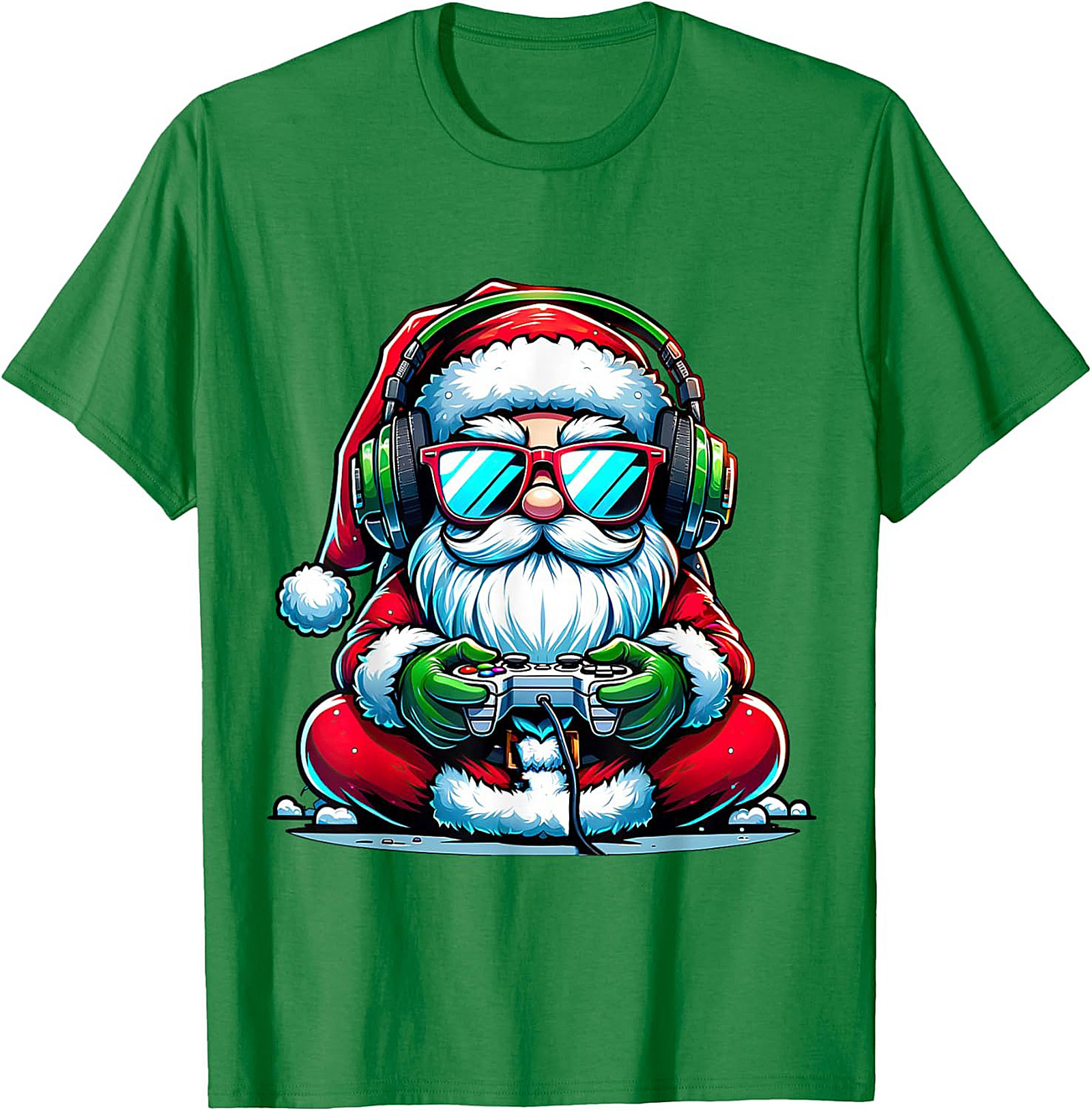 Gamer Santa T-shirt | Funny Christmas Gaming Graphic Tee