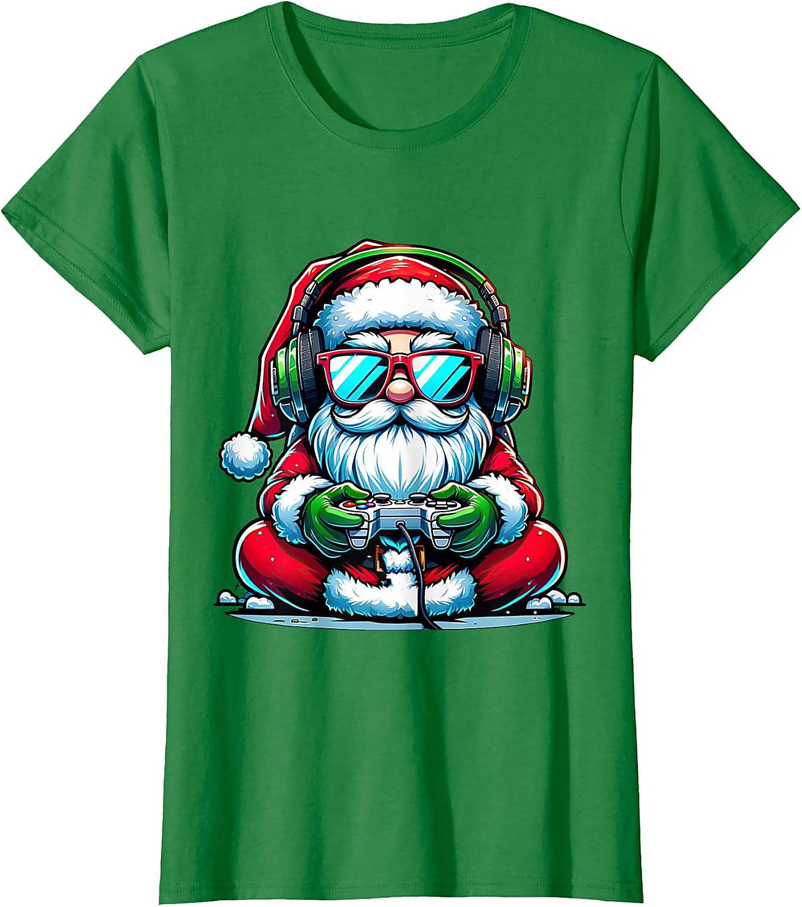 Gamer Santa T-shirt | Funny Christmas Gaming Graphic Tee