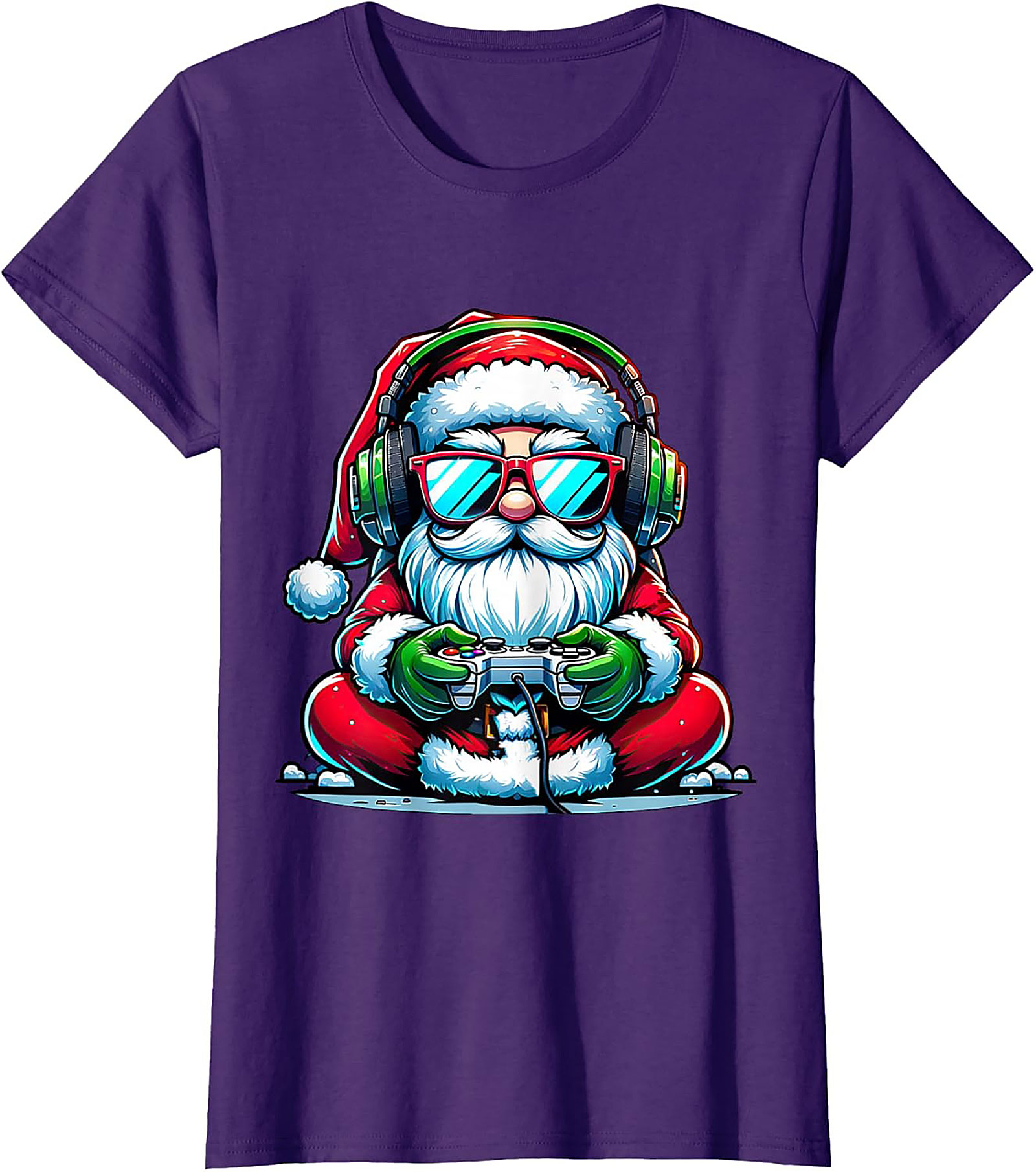 Gamer Santa T-shirt | Funny Christmas Gaming Graphic Tee