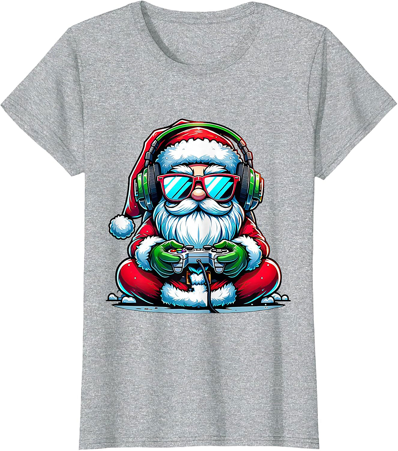 Gamer Santa T-shirt | Funny Christmas Gaming Graphic Tee