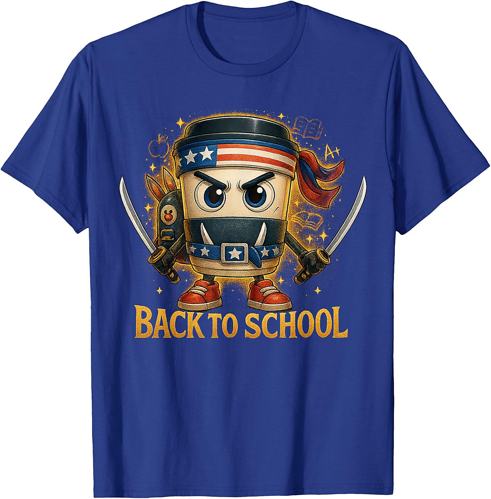 Coffee Ninja Back to School Funny Teacher Graphic Tee